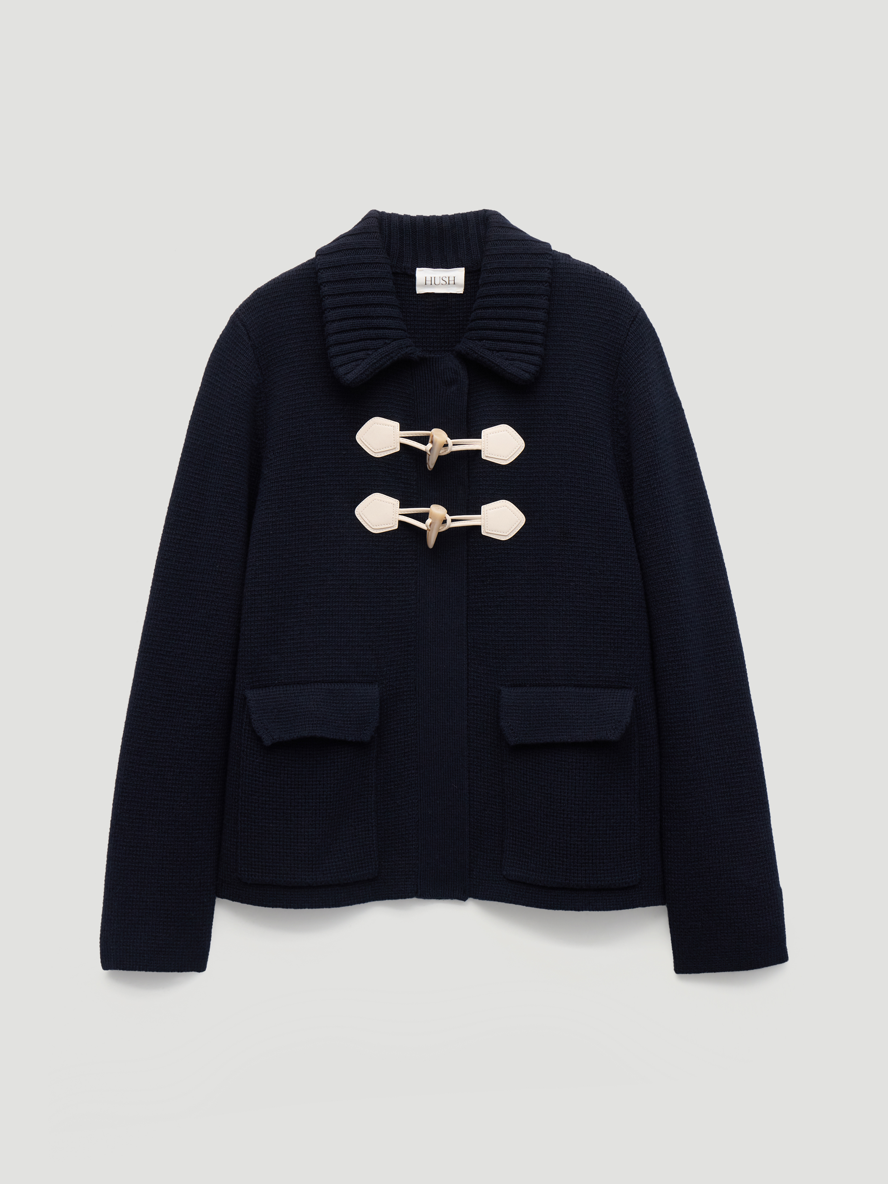 Dora Duffel Trim Wool Blend Cardigan