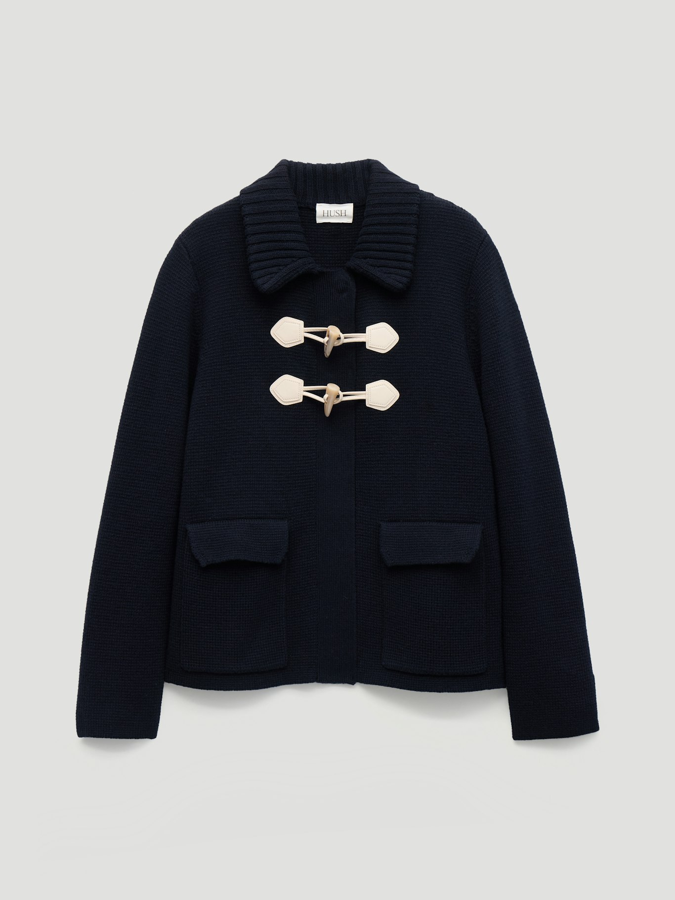 014523-1658-07 Dora Duffel Trim Wool Blend Cardigan