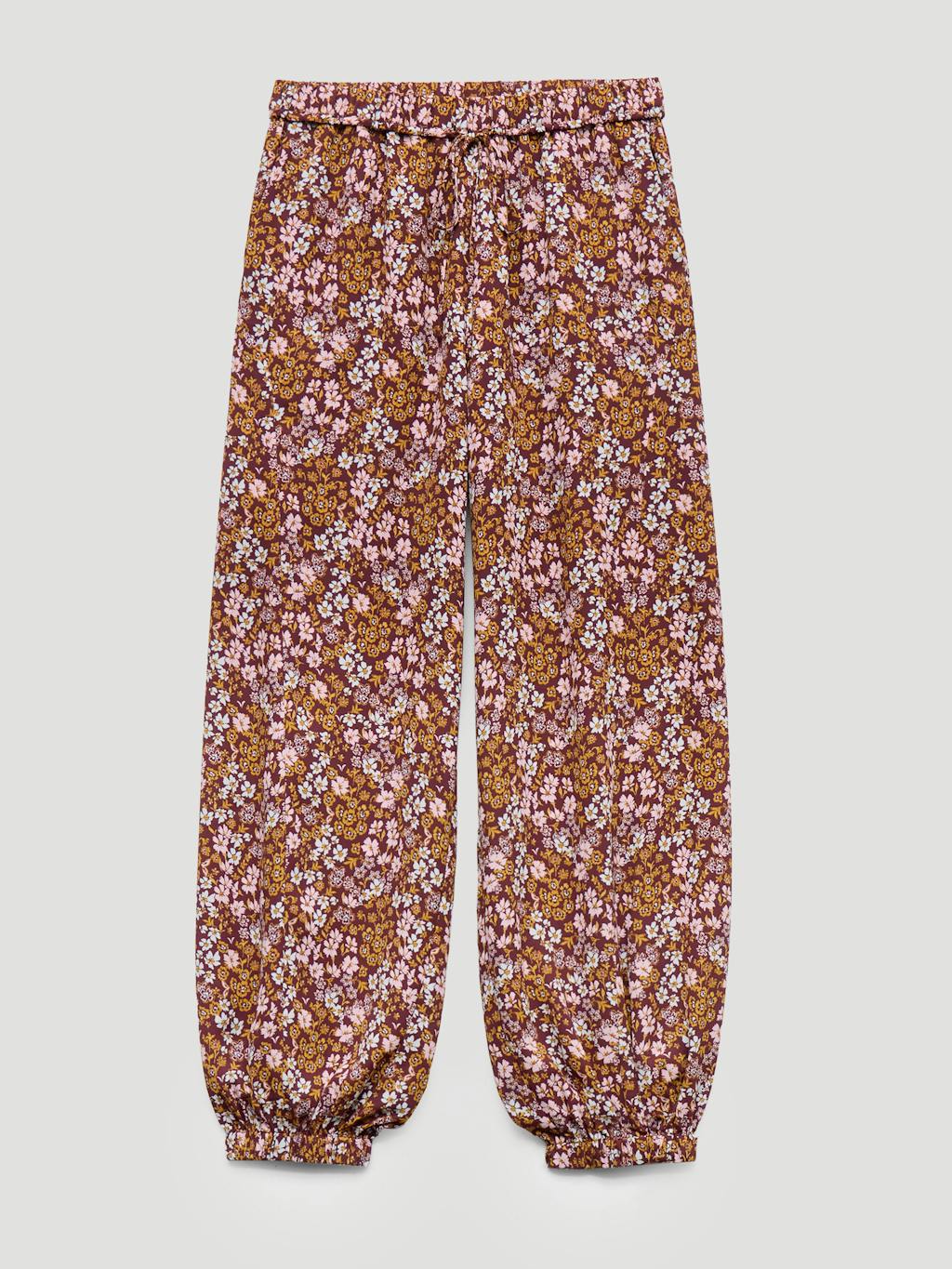 015099-4894-07 Nyra Printed Balloon Hem Trousers
