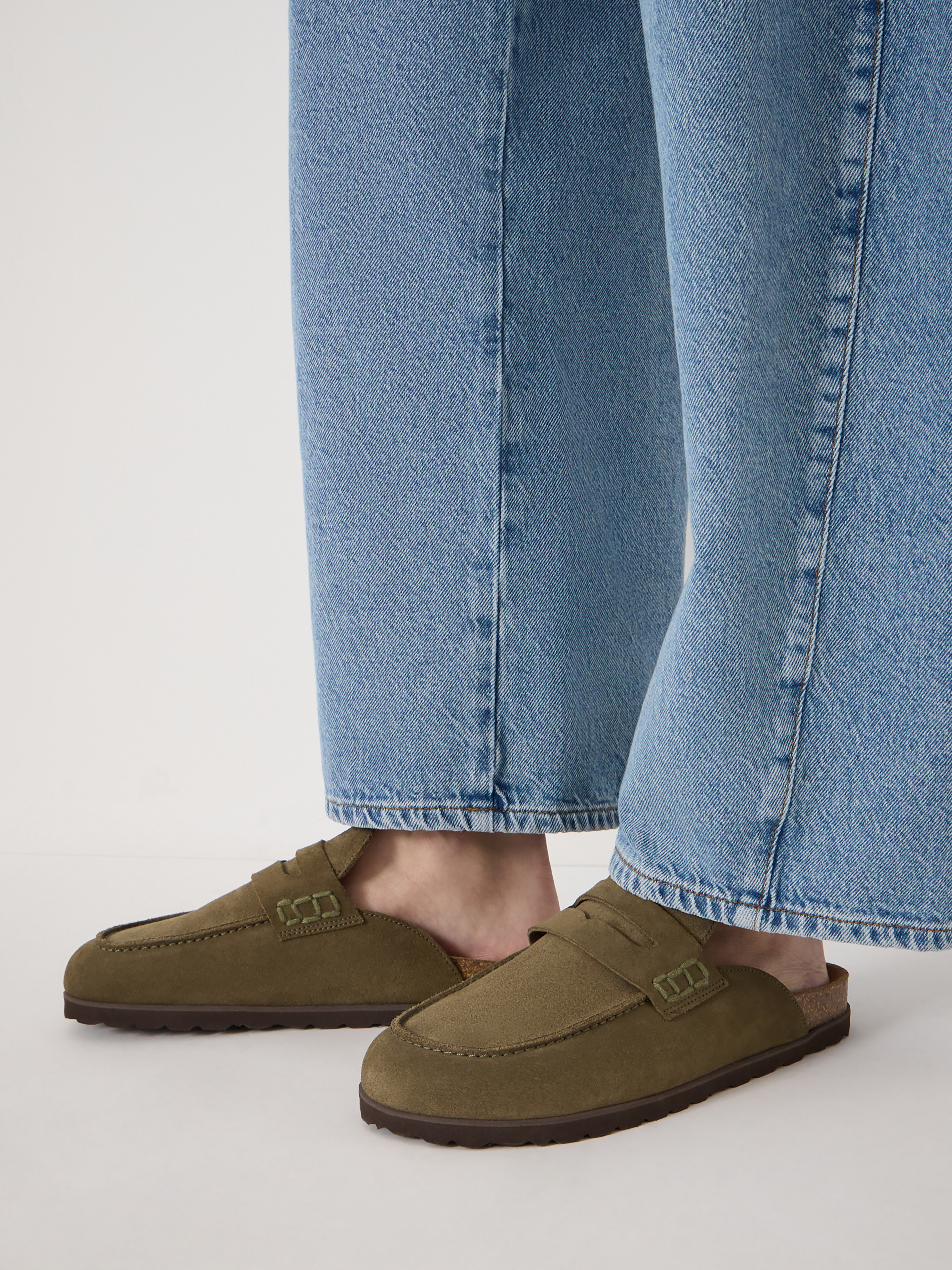 Rune Suede Padded Mules