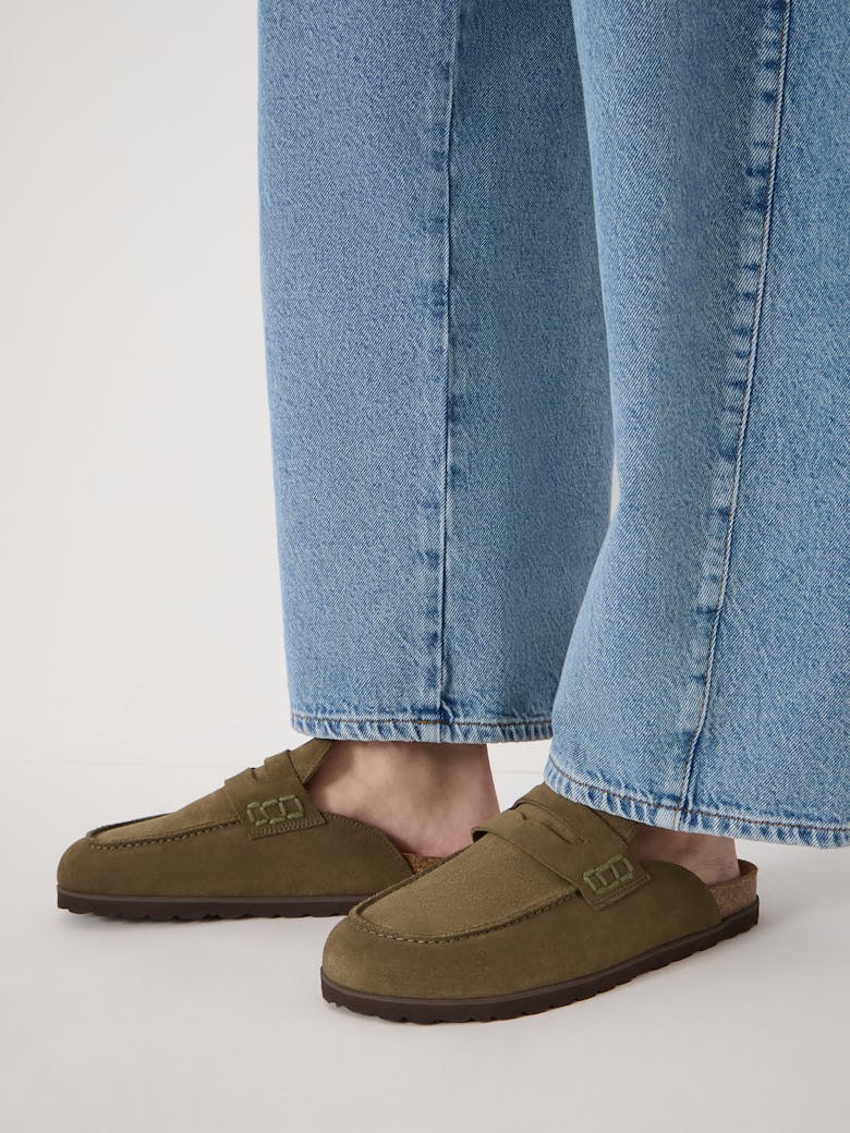 Rune Suede Padded Mules