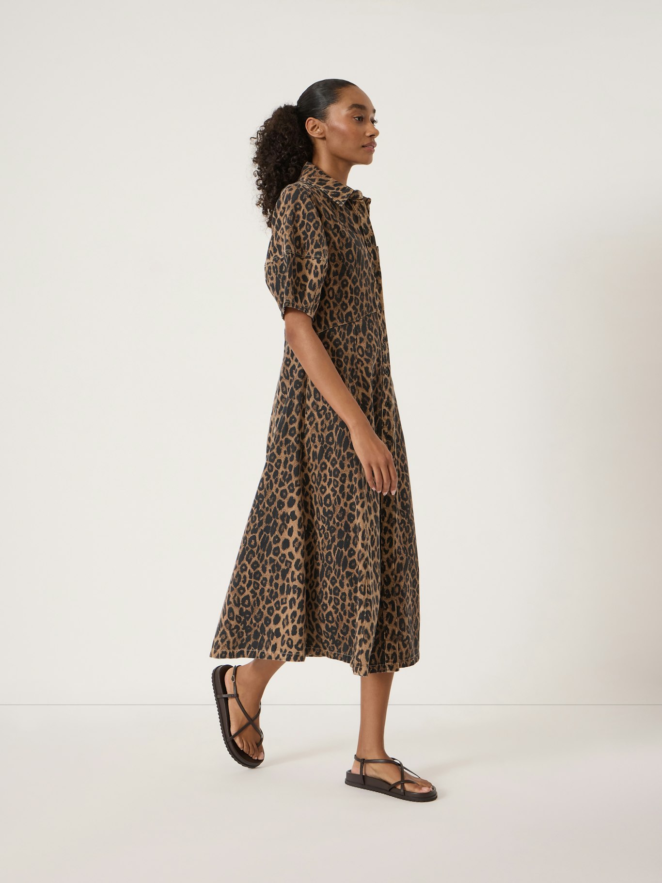 014288-4833-02 Lark Barrel Sleeve Denim Dress