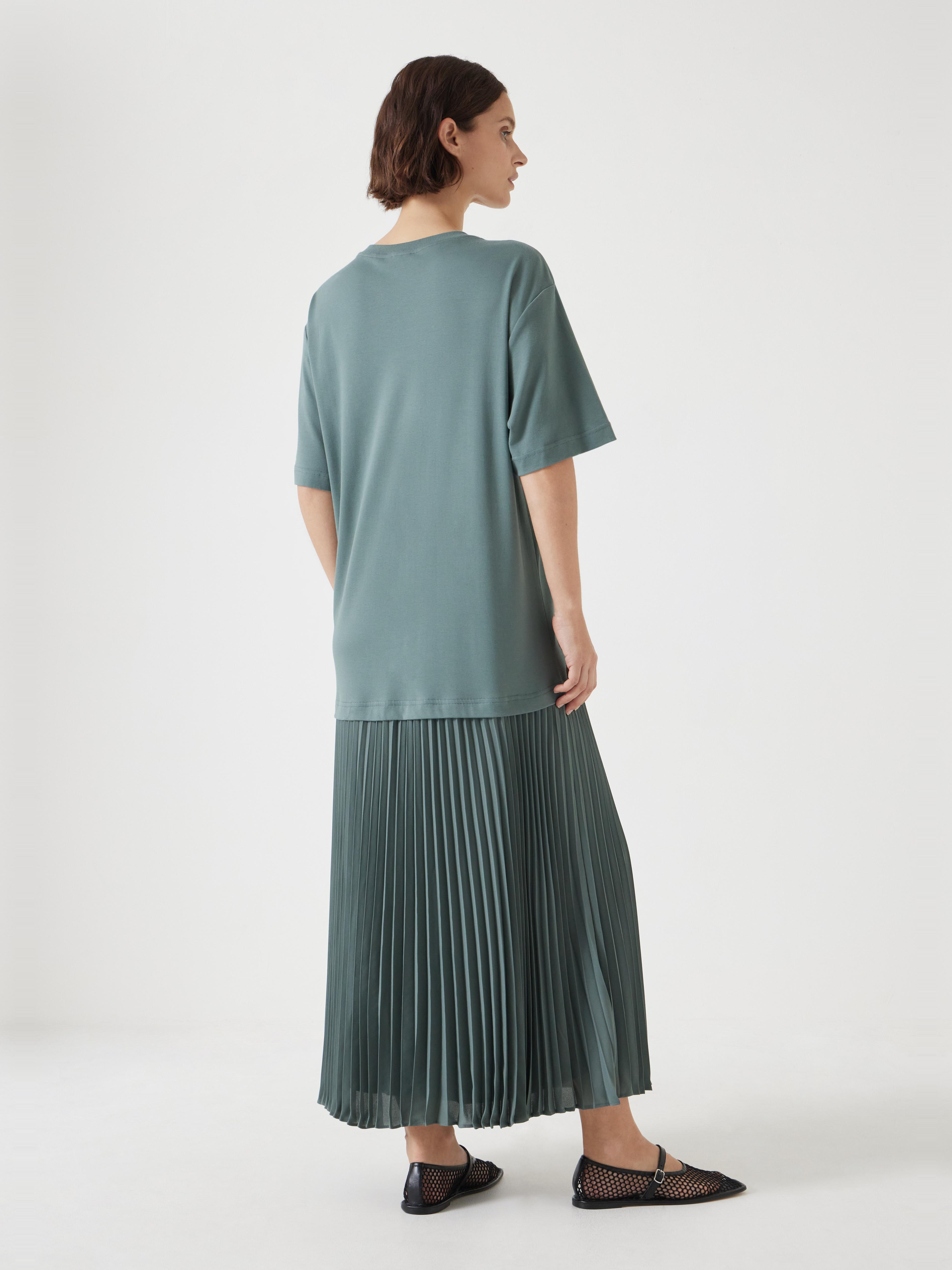 Esme Short Sleeve Pleated Midi Dress