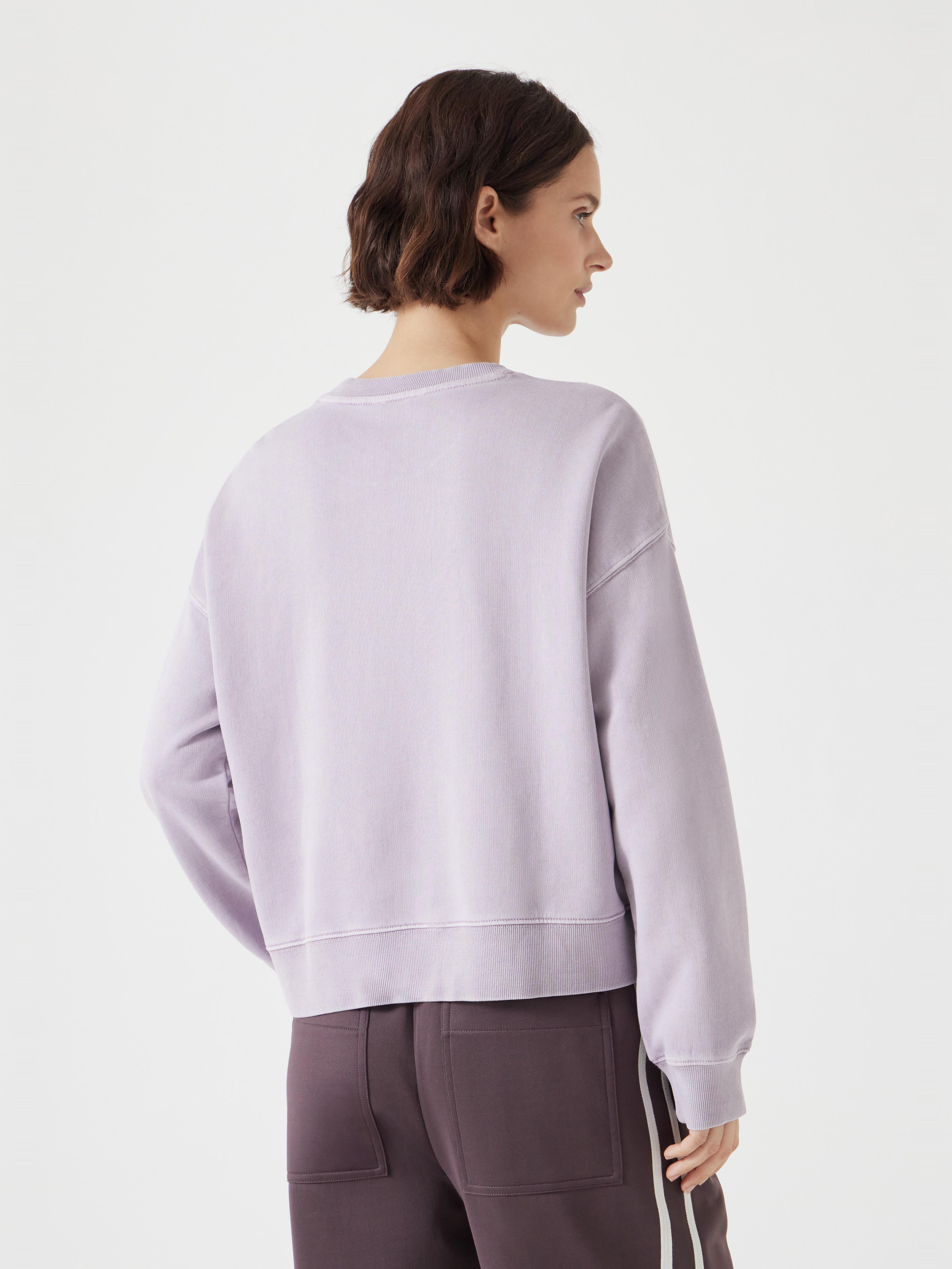 Asymmetric Layered Washed Sweatshirt