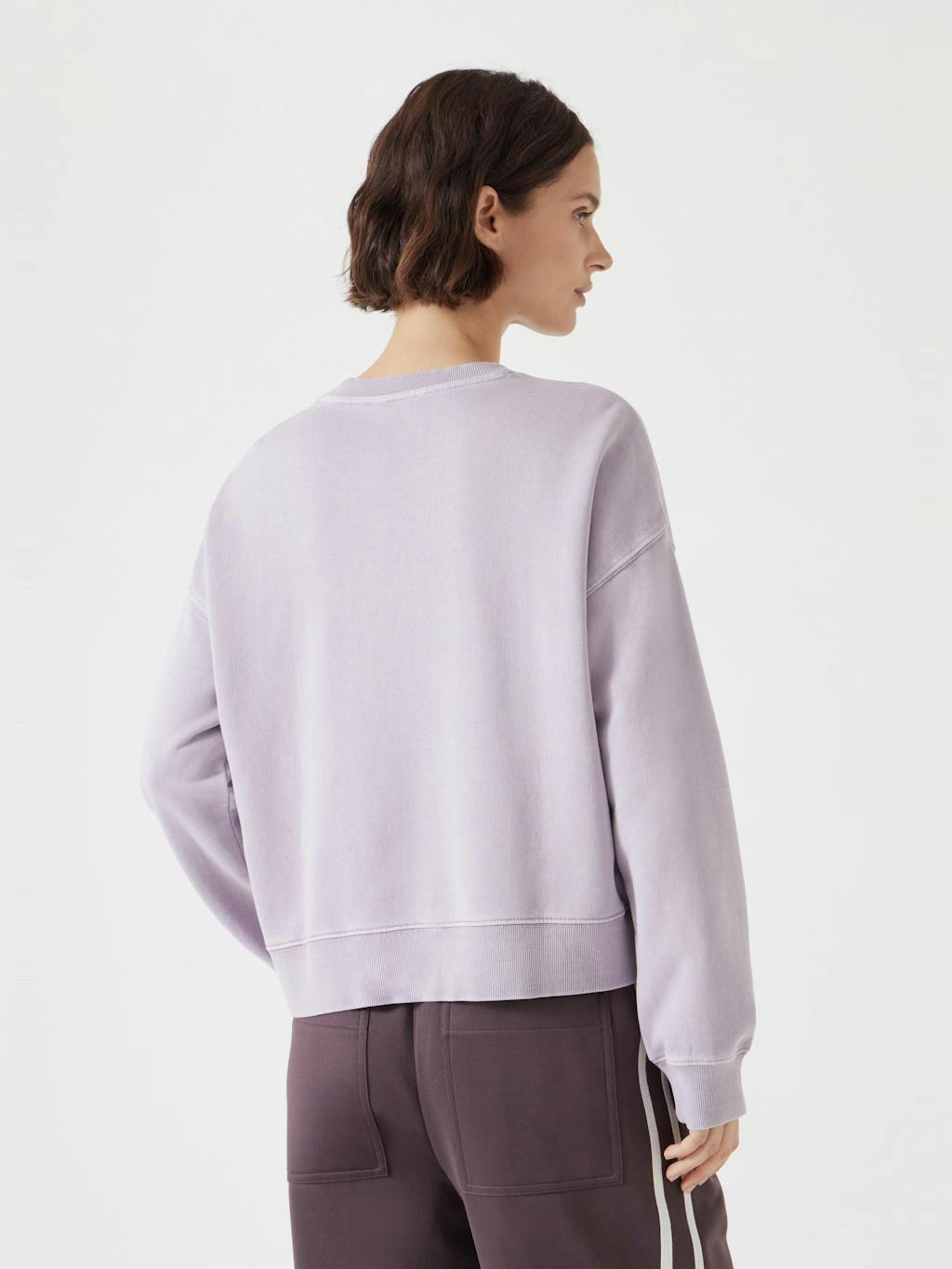 013223-1437-03 Asymmetric Layered Washed Sweatshirt