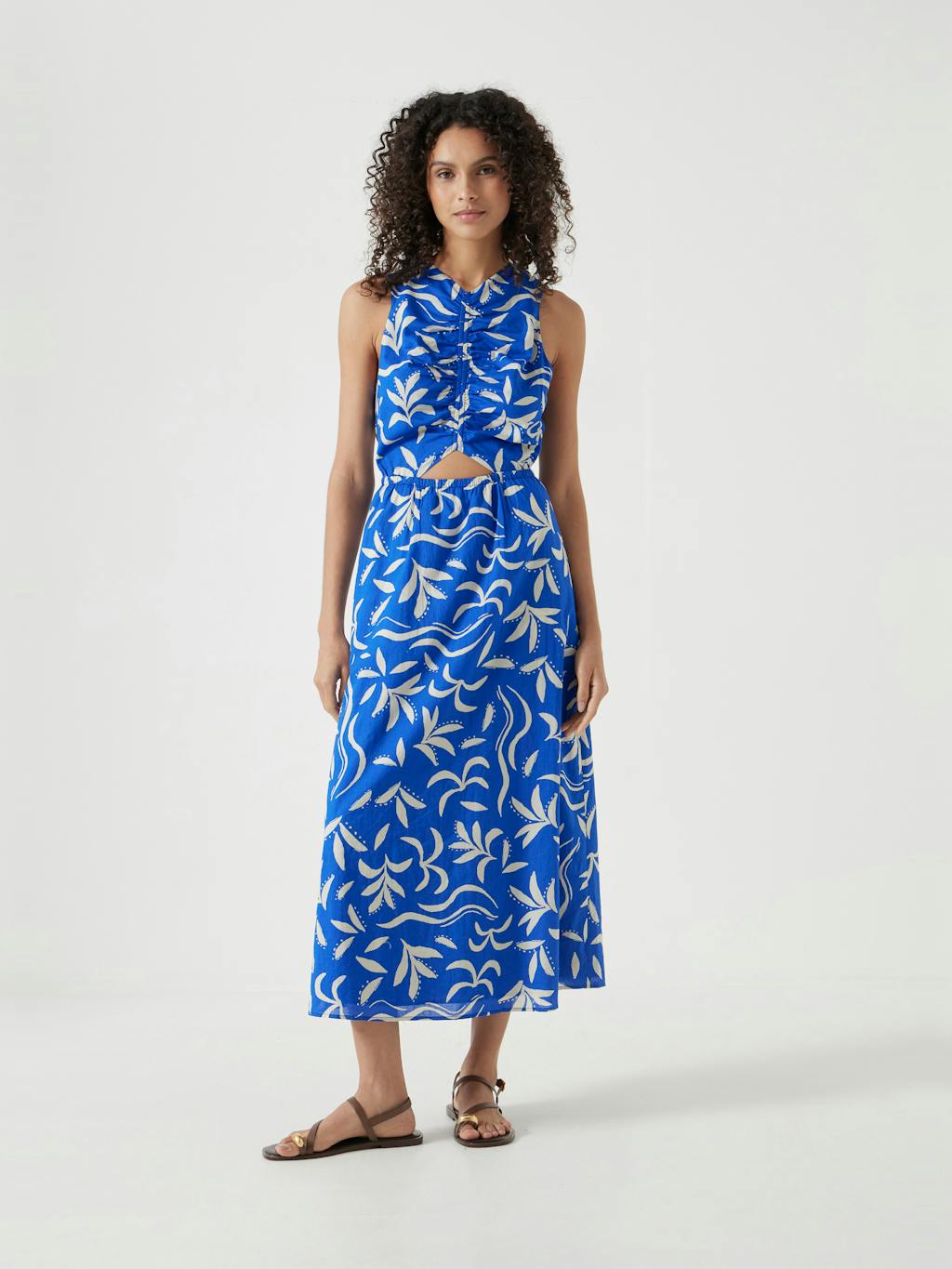 013176-4811-01 Front Gathered Cotton Dress