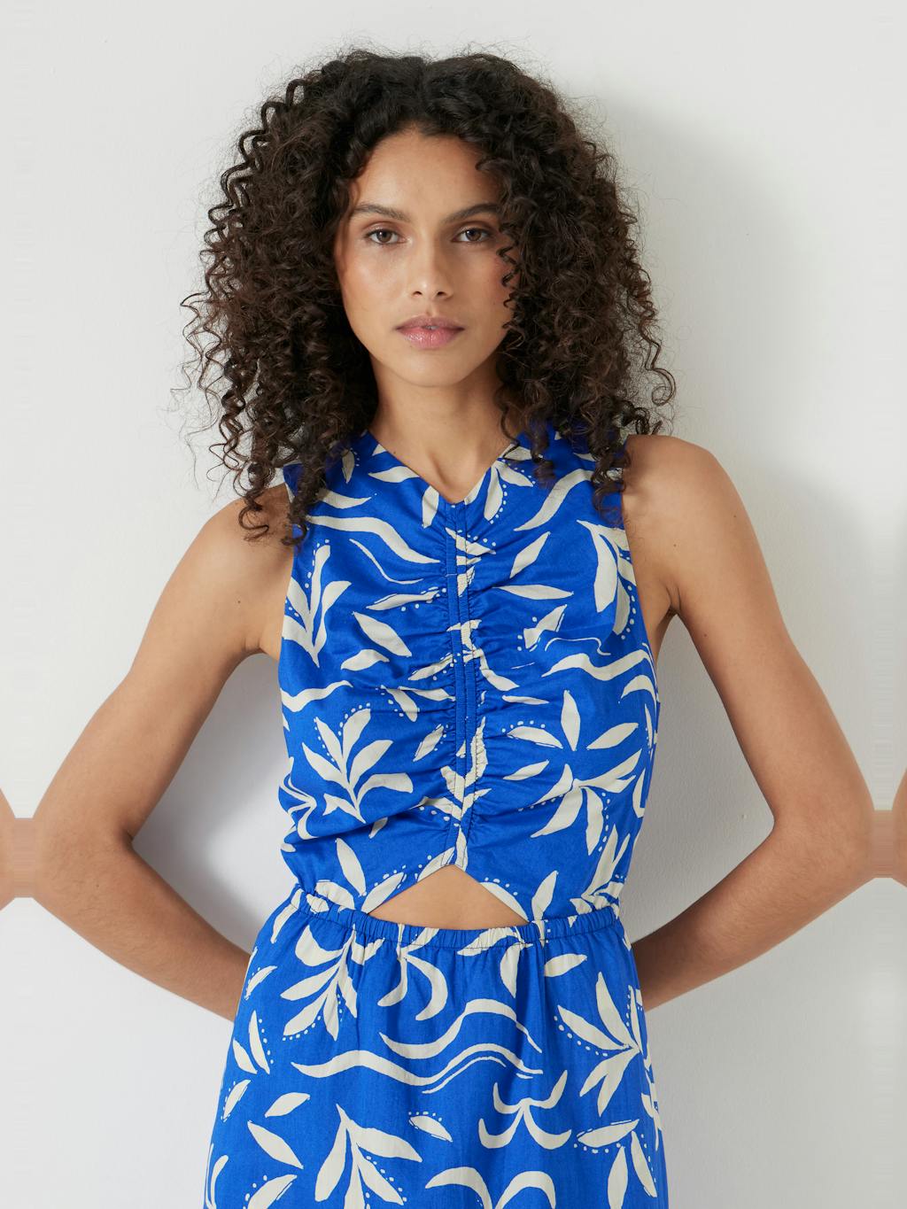 013176-4811-02 Front Gathered Cotton Dress