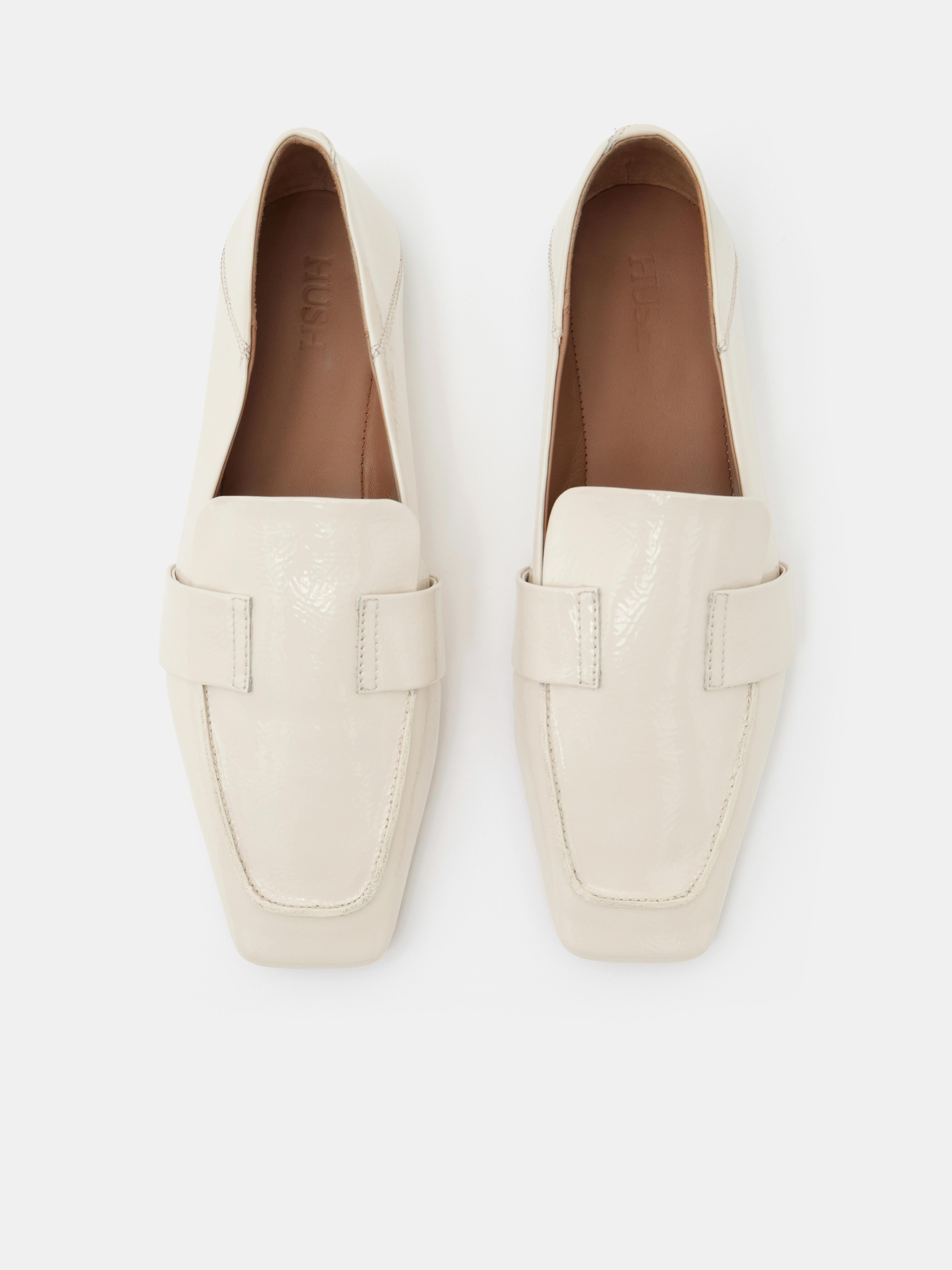 Sora Square-Toe Suede Loafers