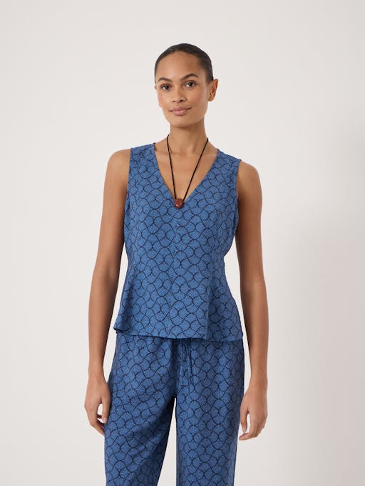 Sybil V Neck Air Flow Godet Top