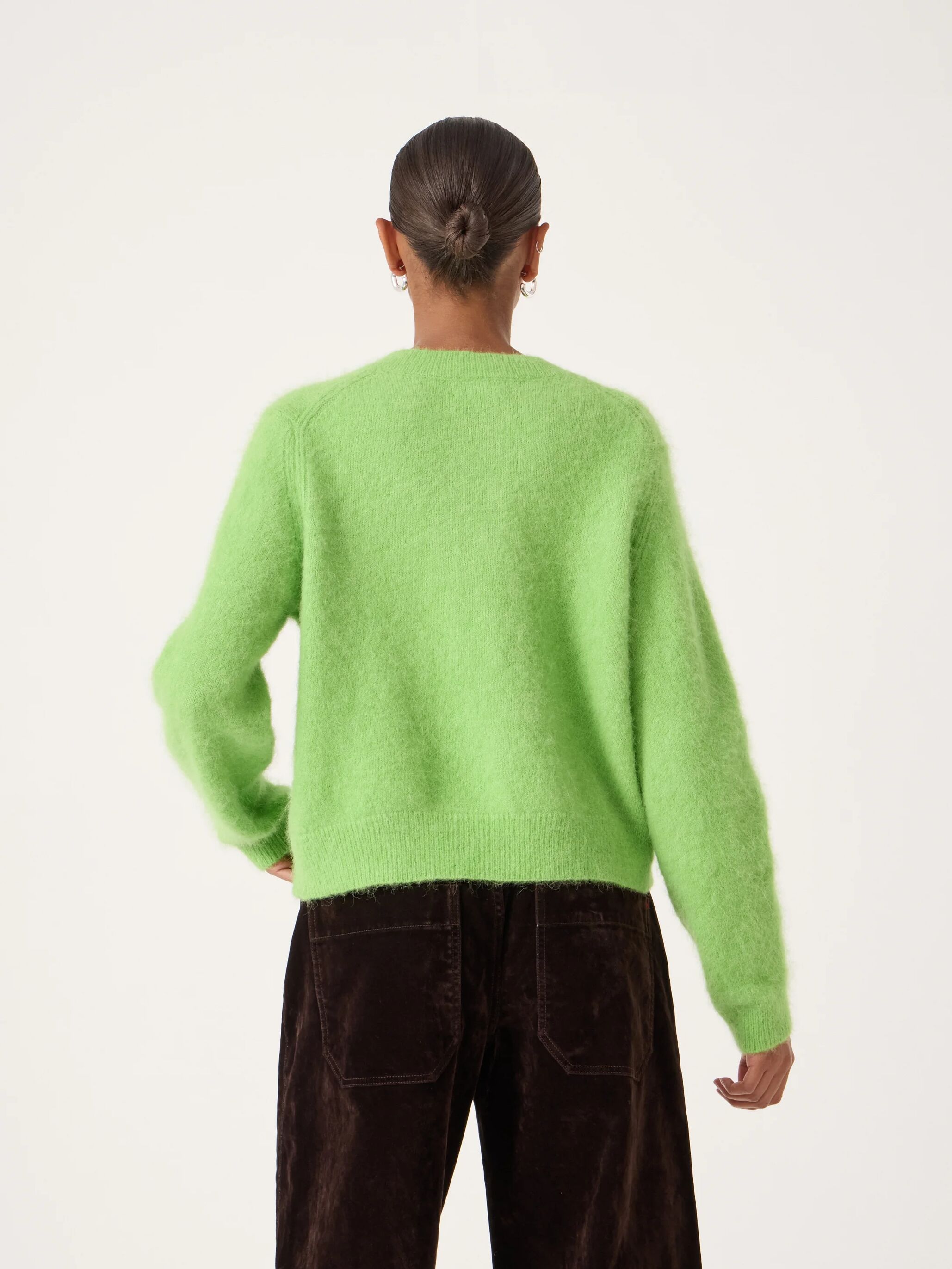 Perrin Crew Neck Alpaca Wool Cardigan