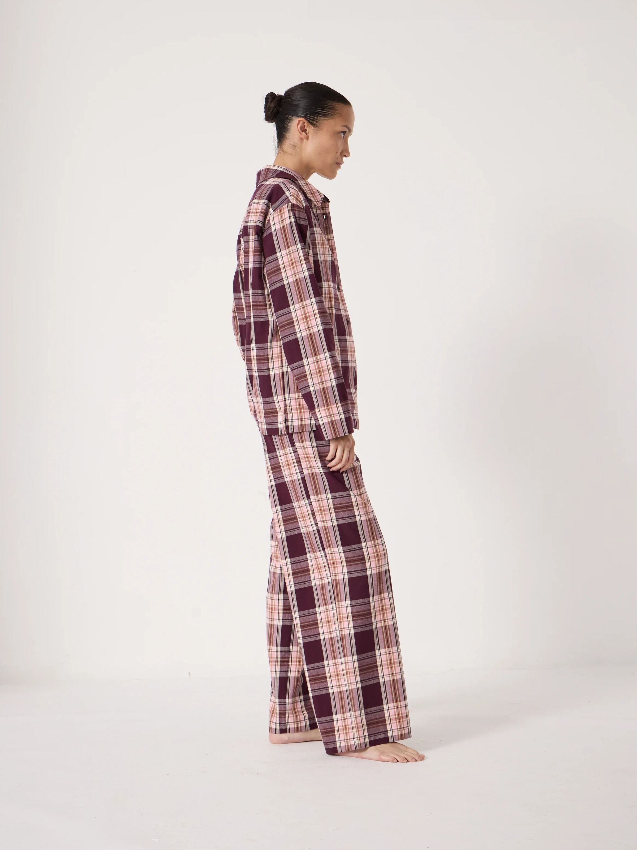 Brushed Cotton Check Print Pyjamas