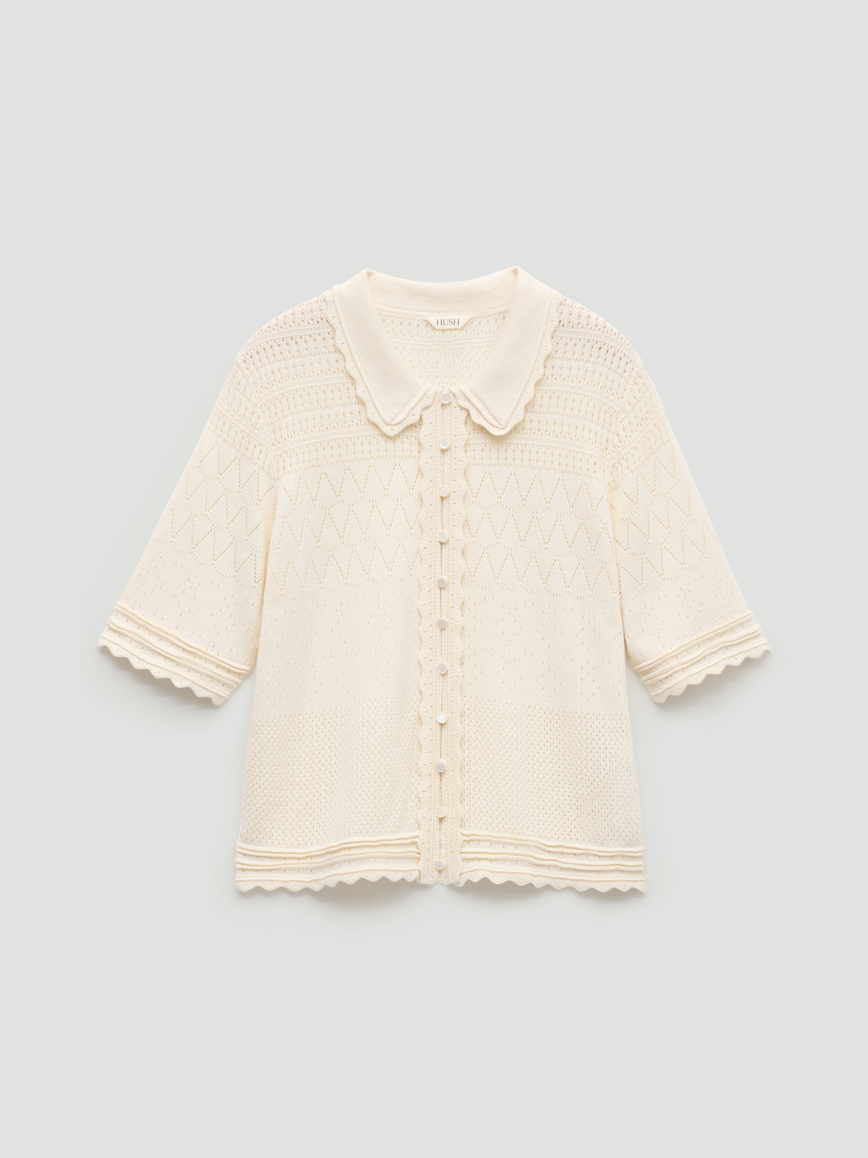 Pointelle Cotton Cardigan