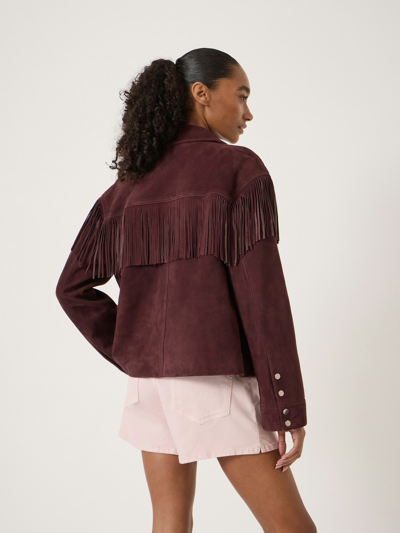015006-3278-03 Oona Fringe Pure Suede Jacket