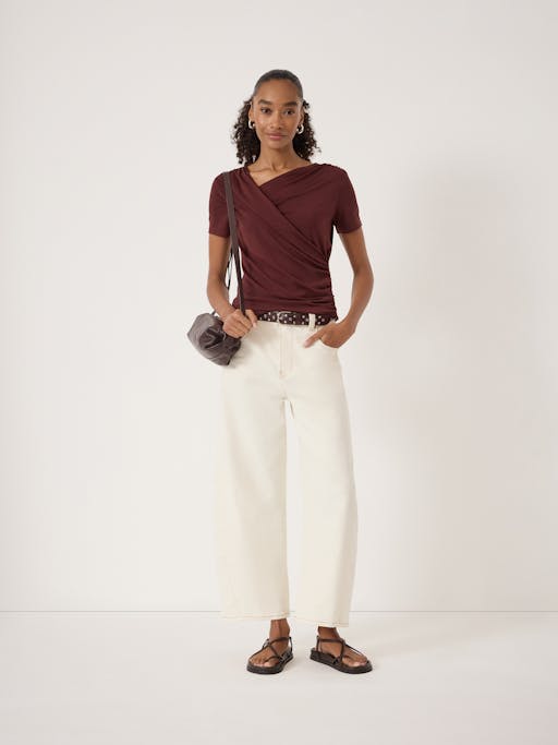 Noor V Neck Drapey T-Shirt