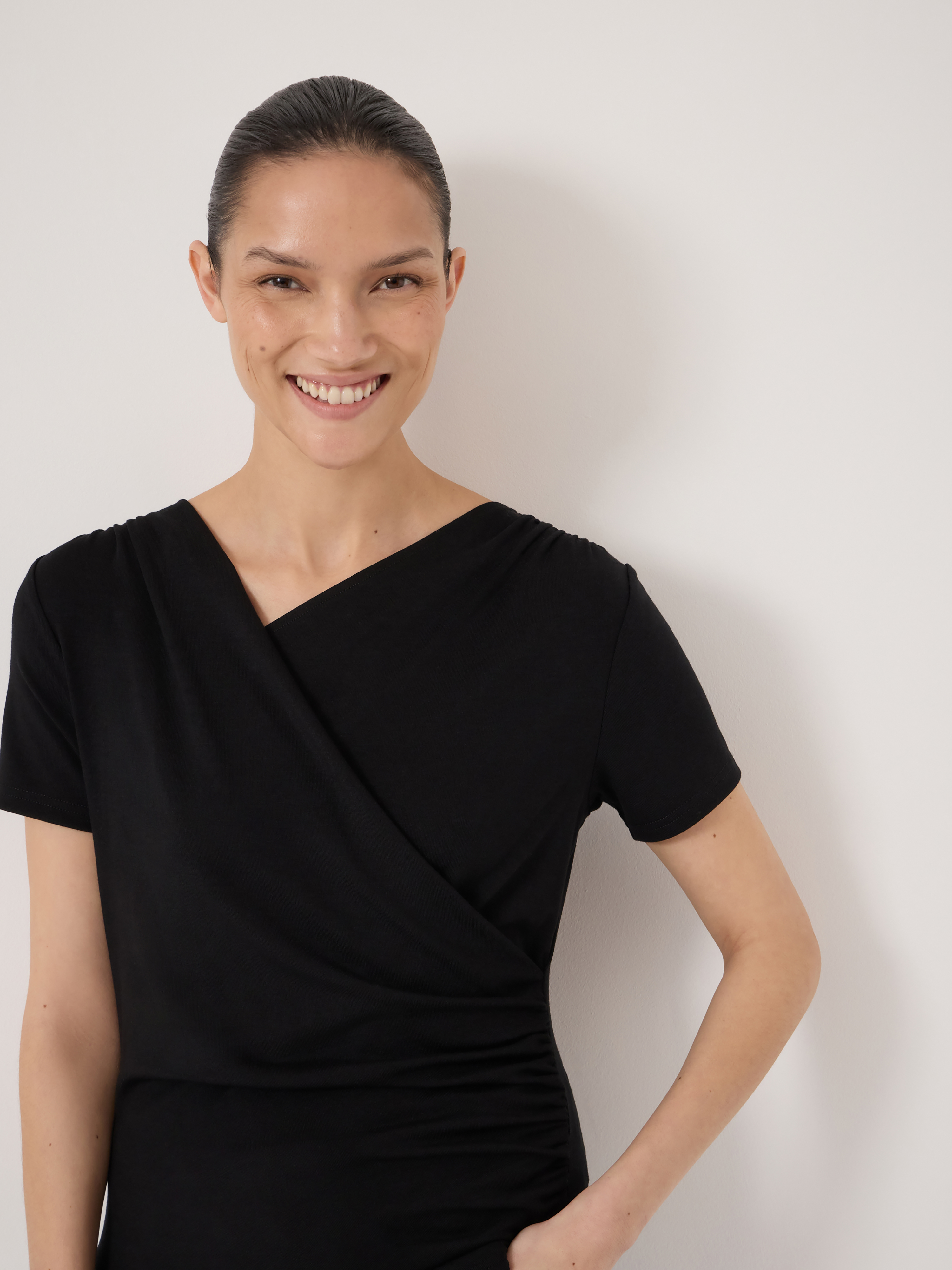 Noor V Neck Drapey T-Shirt