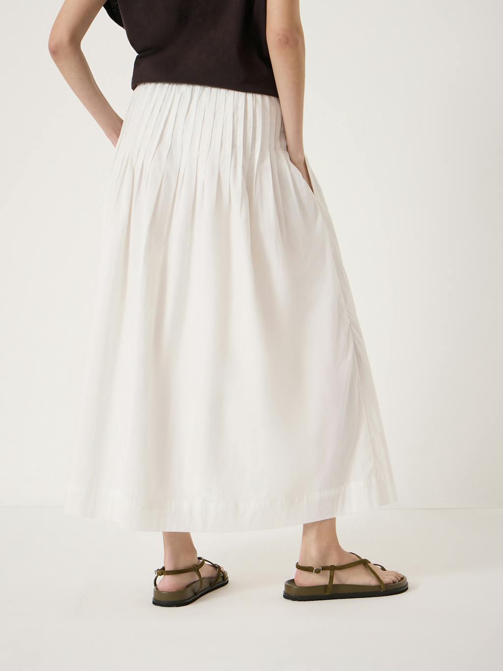 014443-0001-03 Maddie Pleated Cotton Voile Midi Skirt
