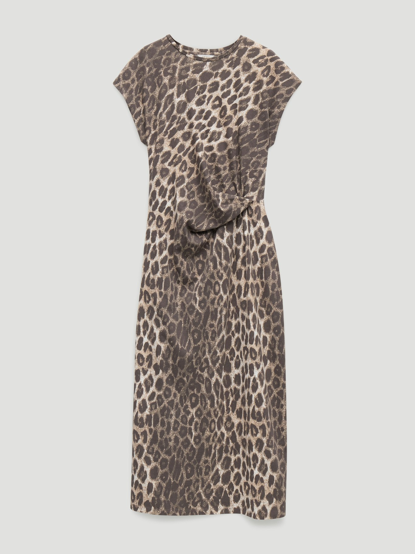 014591-4911-07 Athena Twist-Detail Jersey Midi Dress