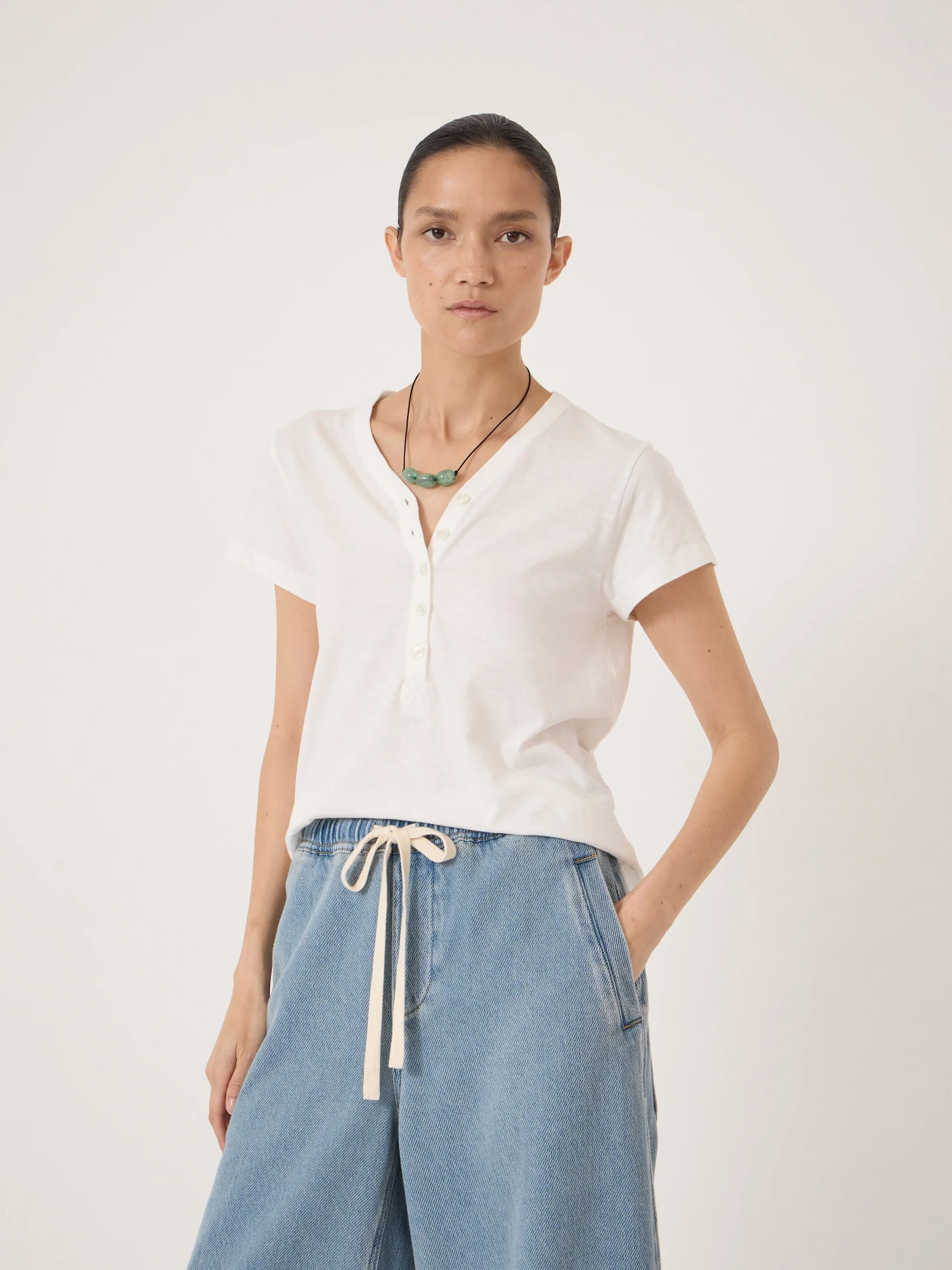 Roe Cotton Slub Henley T-Shirt
