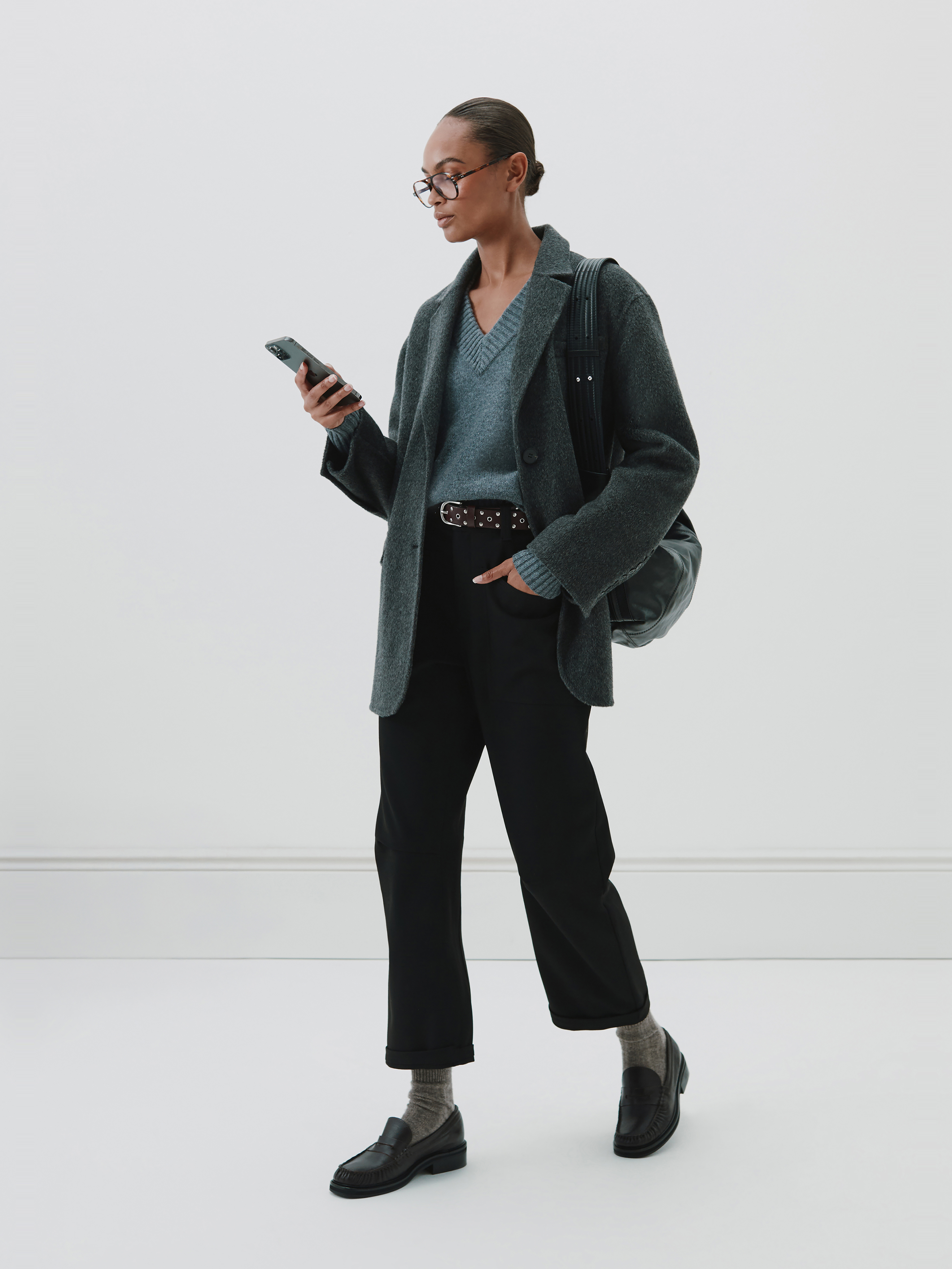 Slim Pull On Tailored Trousers