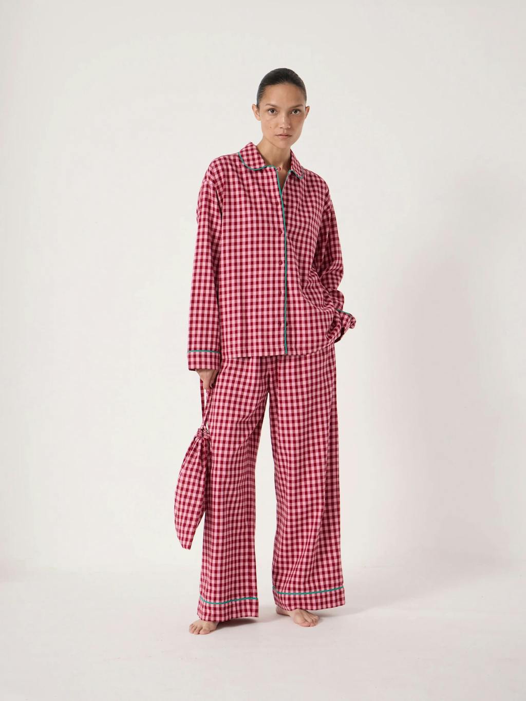 013567-4837-01 Brushed Cotton Gingham Pyjamas