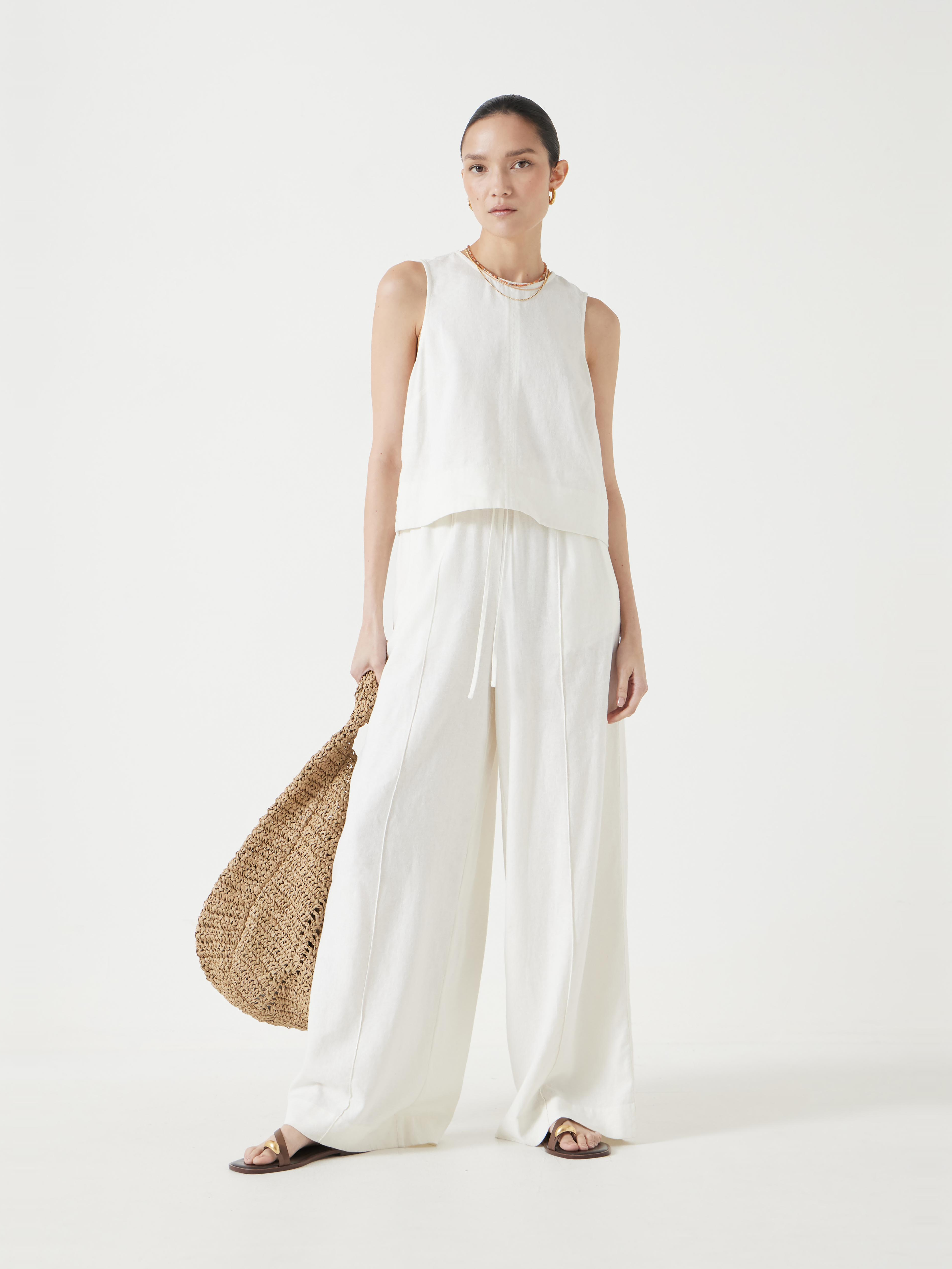 Vera Linen Blend Shell Top