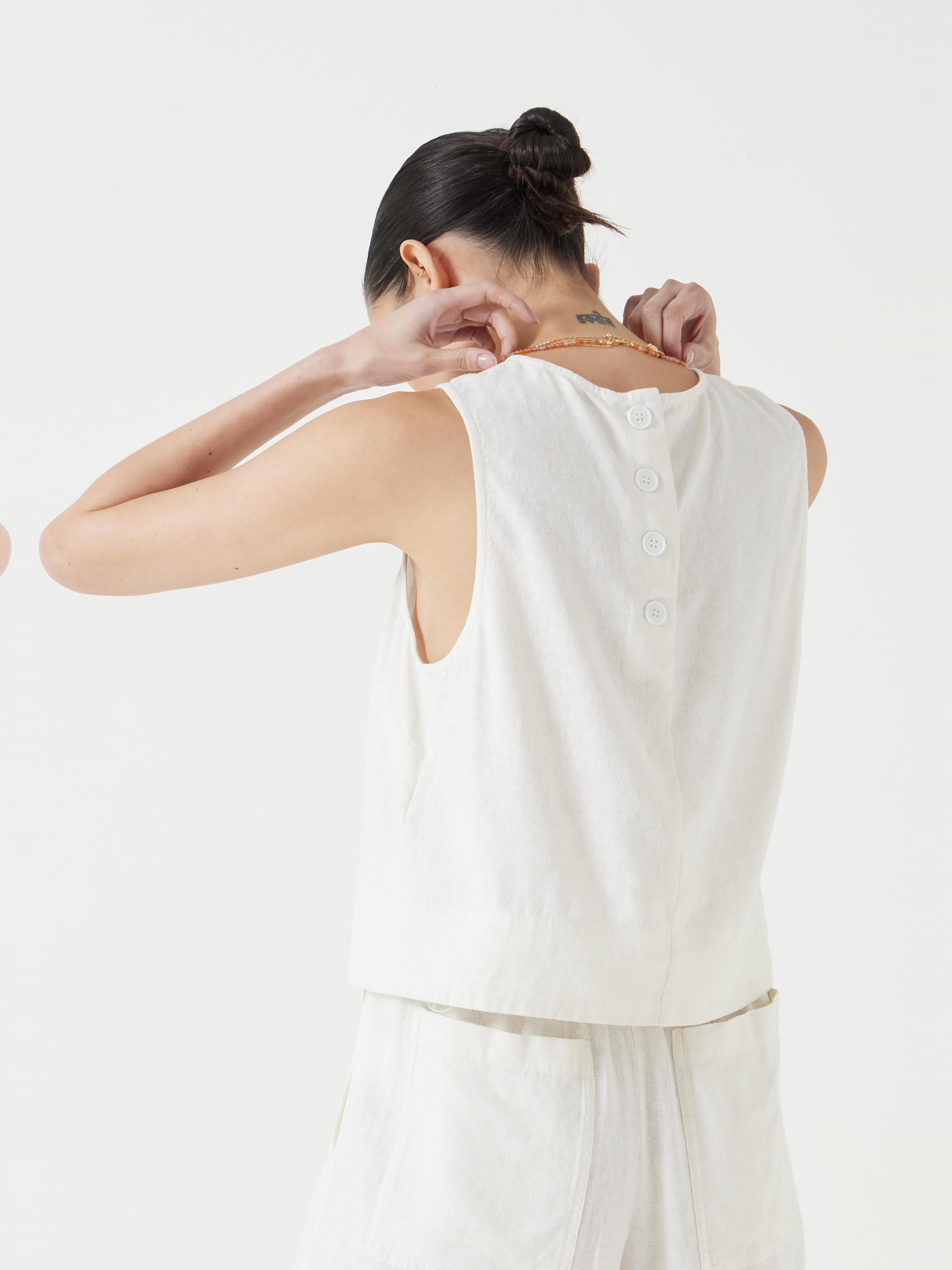 Vera Linen Blend Shell Top