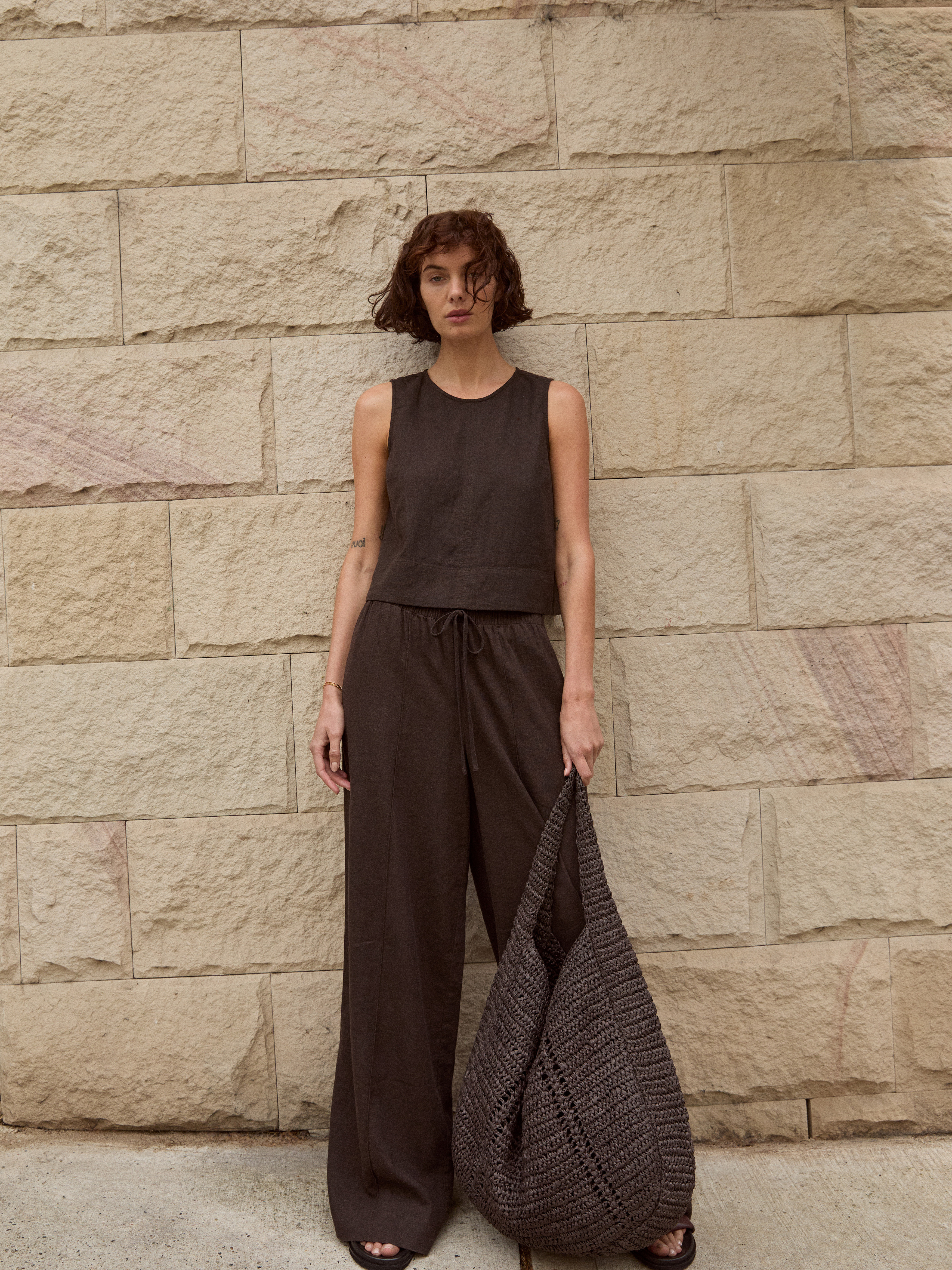 Vera Linen Blend Shell Top