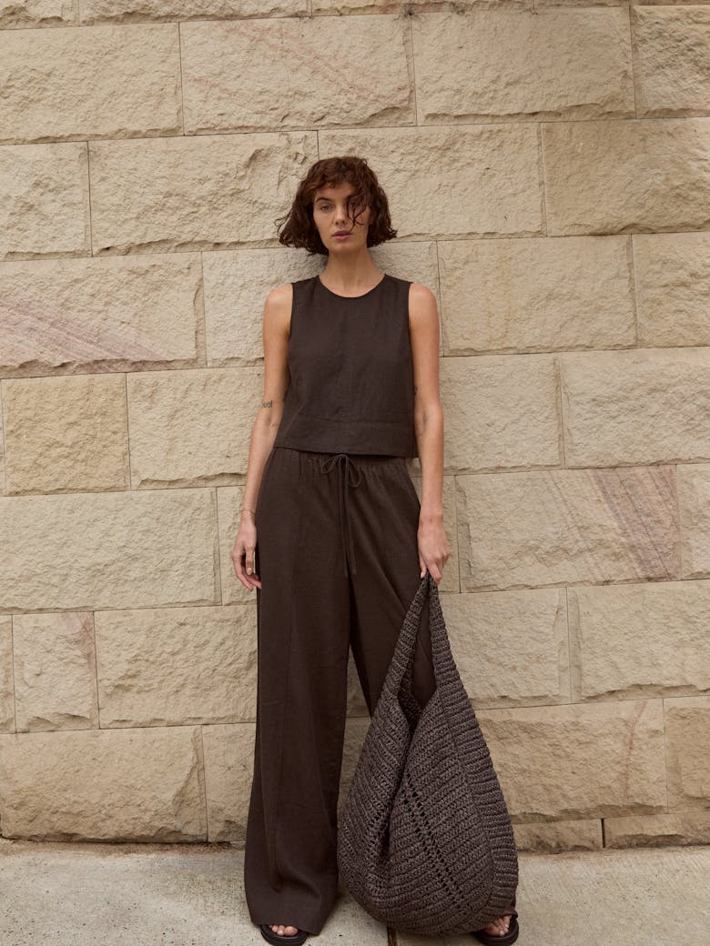 Vera Linen Blend Shell Top