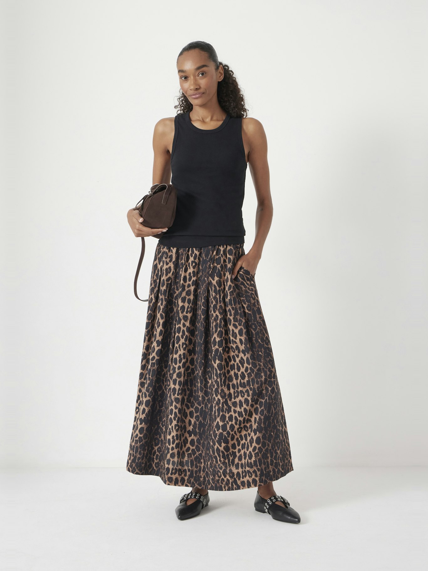 014265-4604-01 Ivy Pleated Midi Skirt