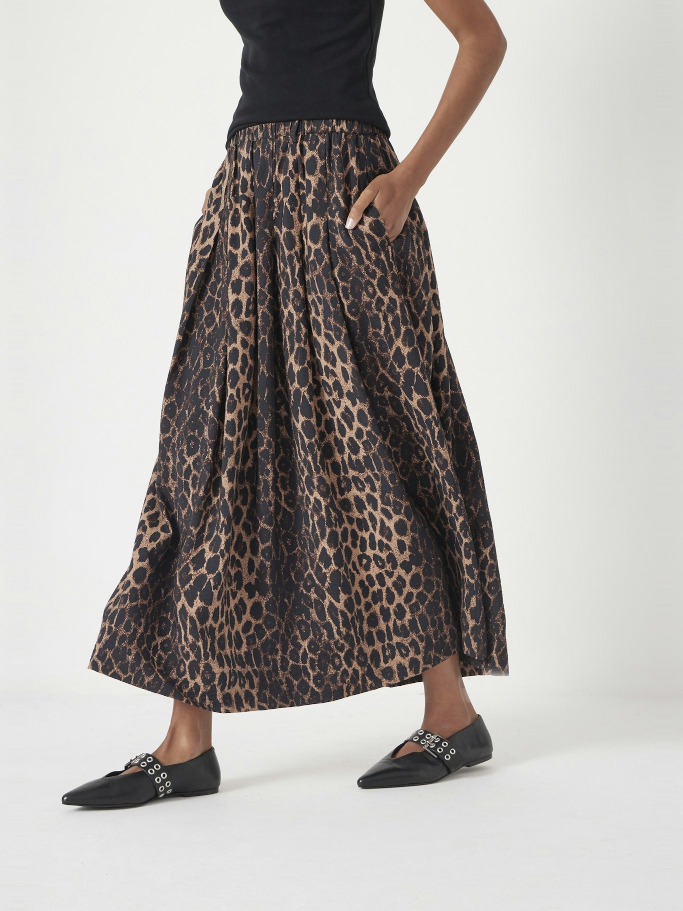 014265-4604-02 Ivy Pleated Midi Skirt