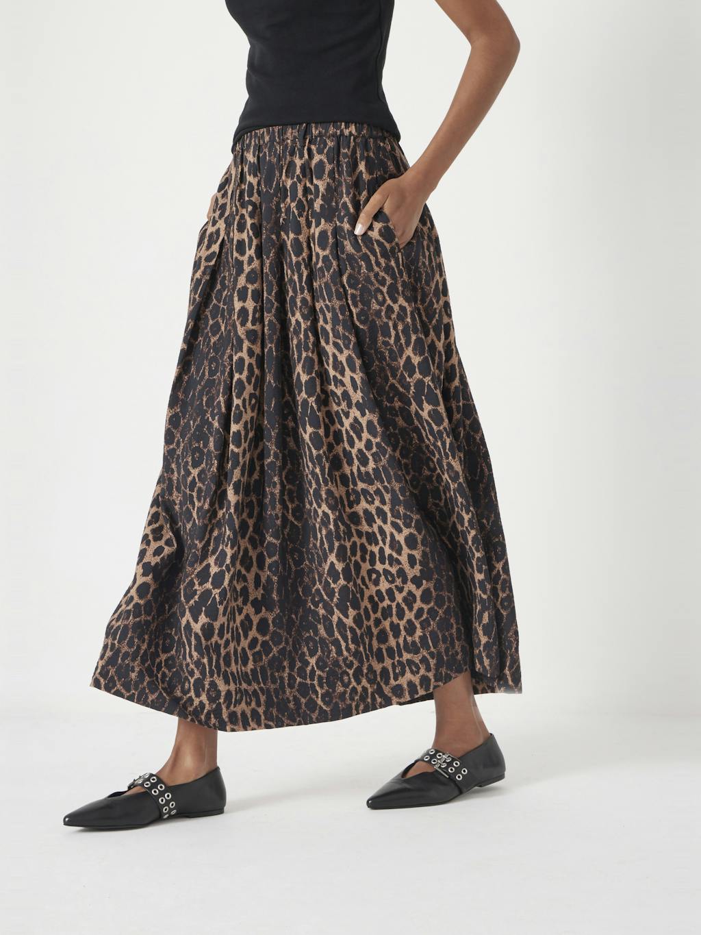 014265-4604-02 Ivy Pleated Air Flow Midi Skirt