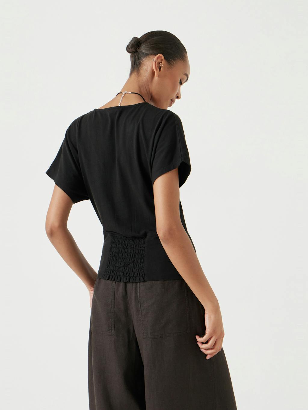 013281-0456-03 Grown On Sleeve V Neck T-Shirt