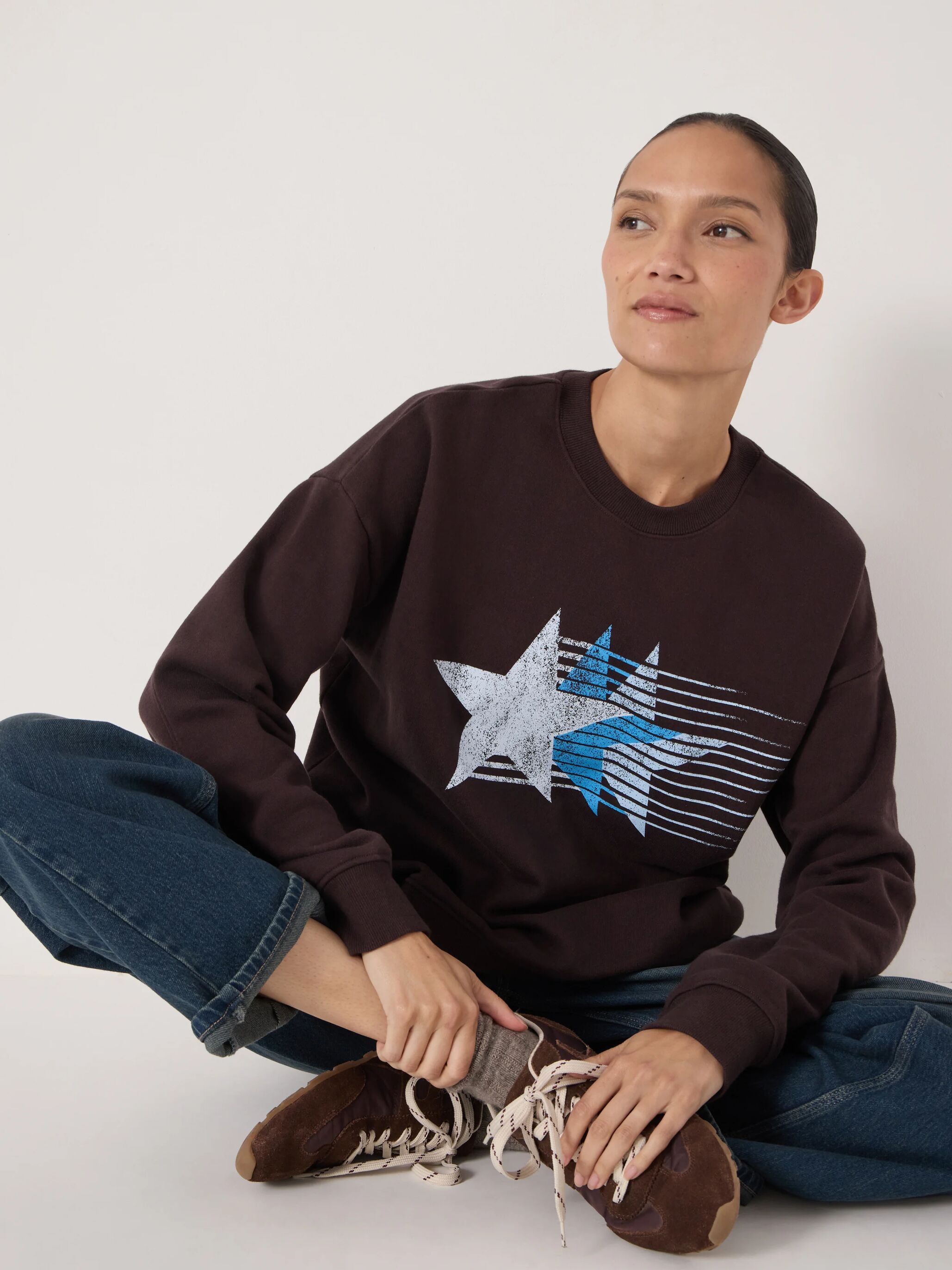 Triple Star Print Sweatshirt