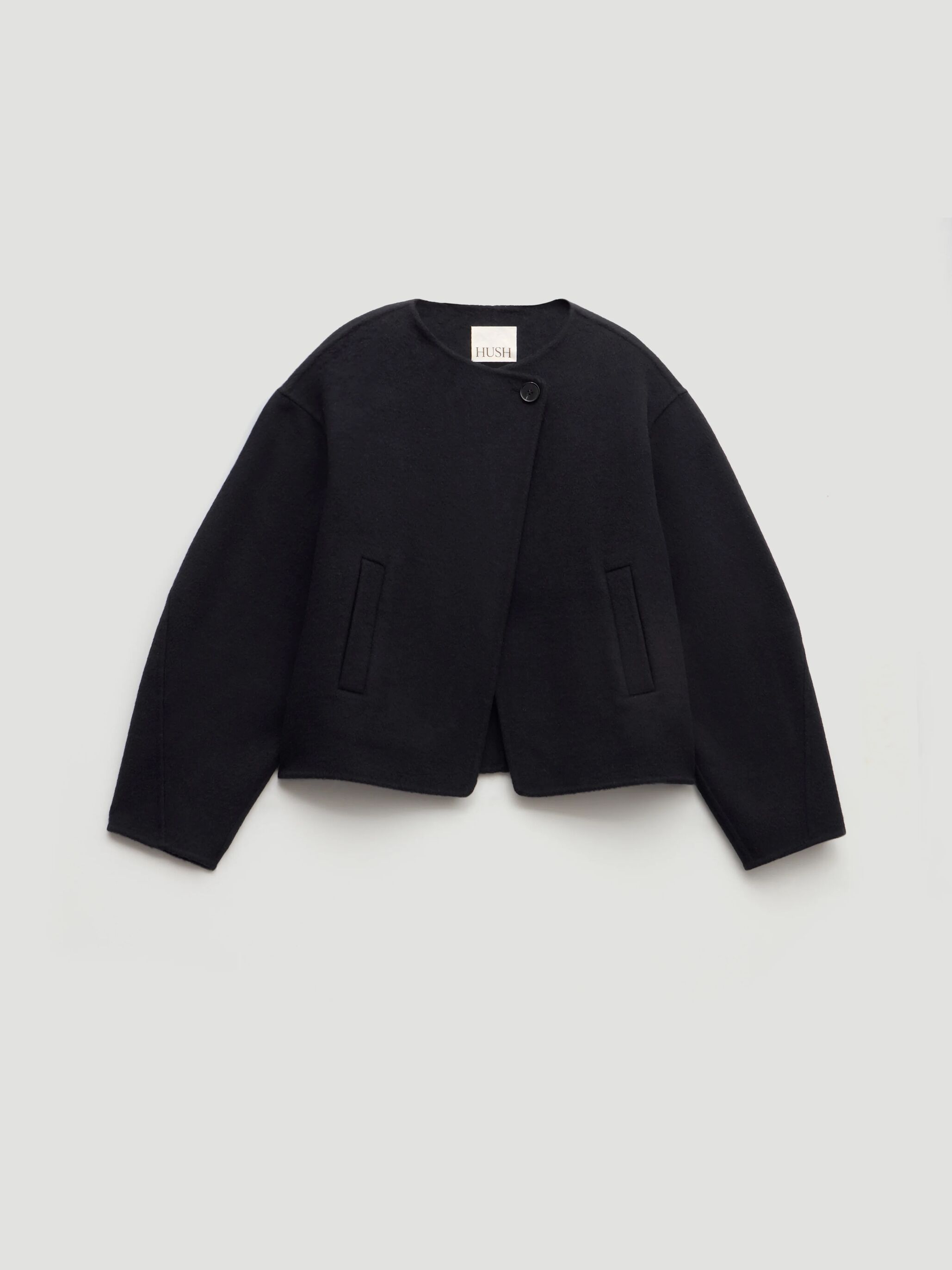 Pure Wool Double Faced Collarless Jacket