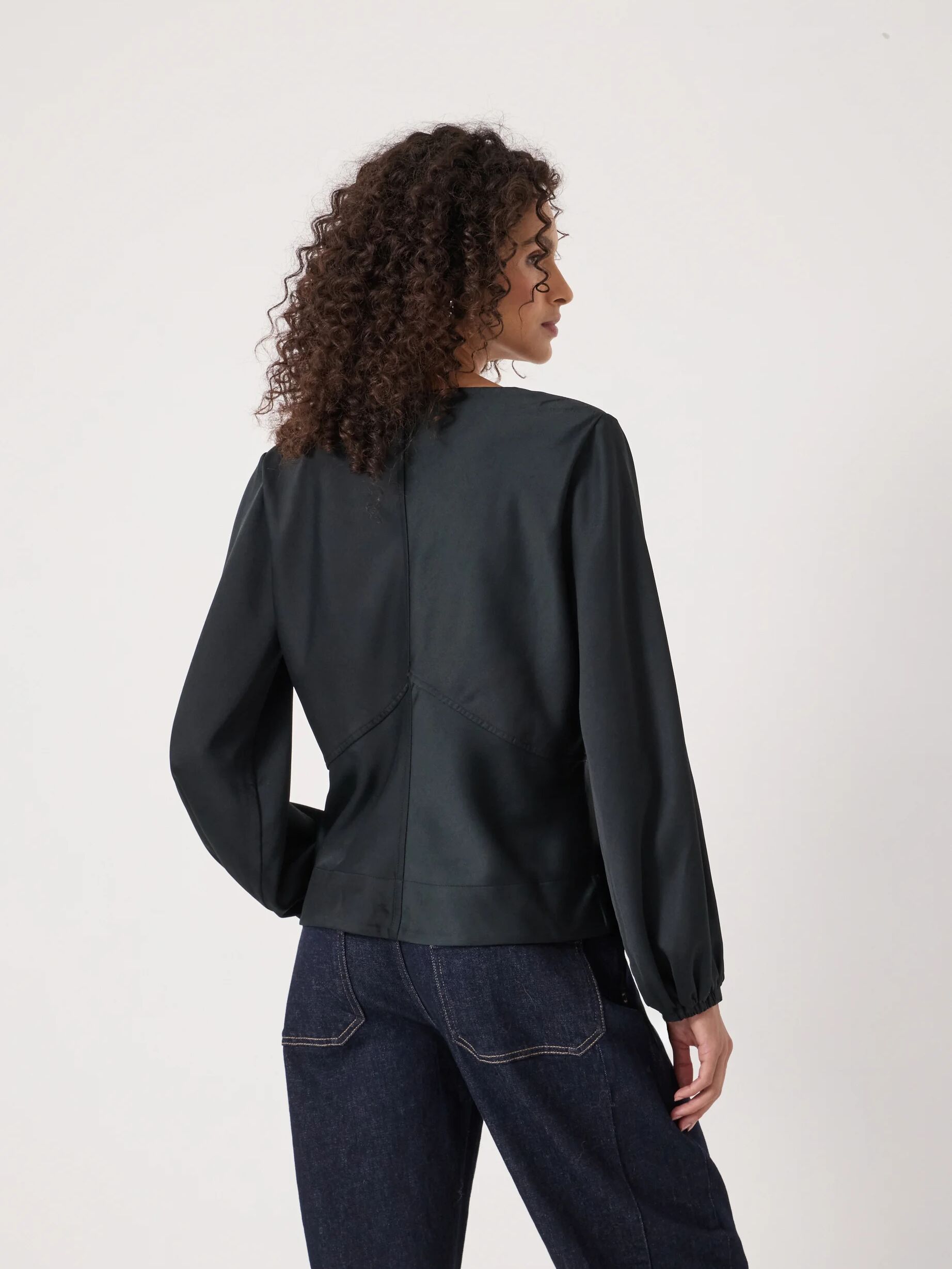 Grace Satin Long Sleeve Top