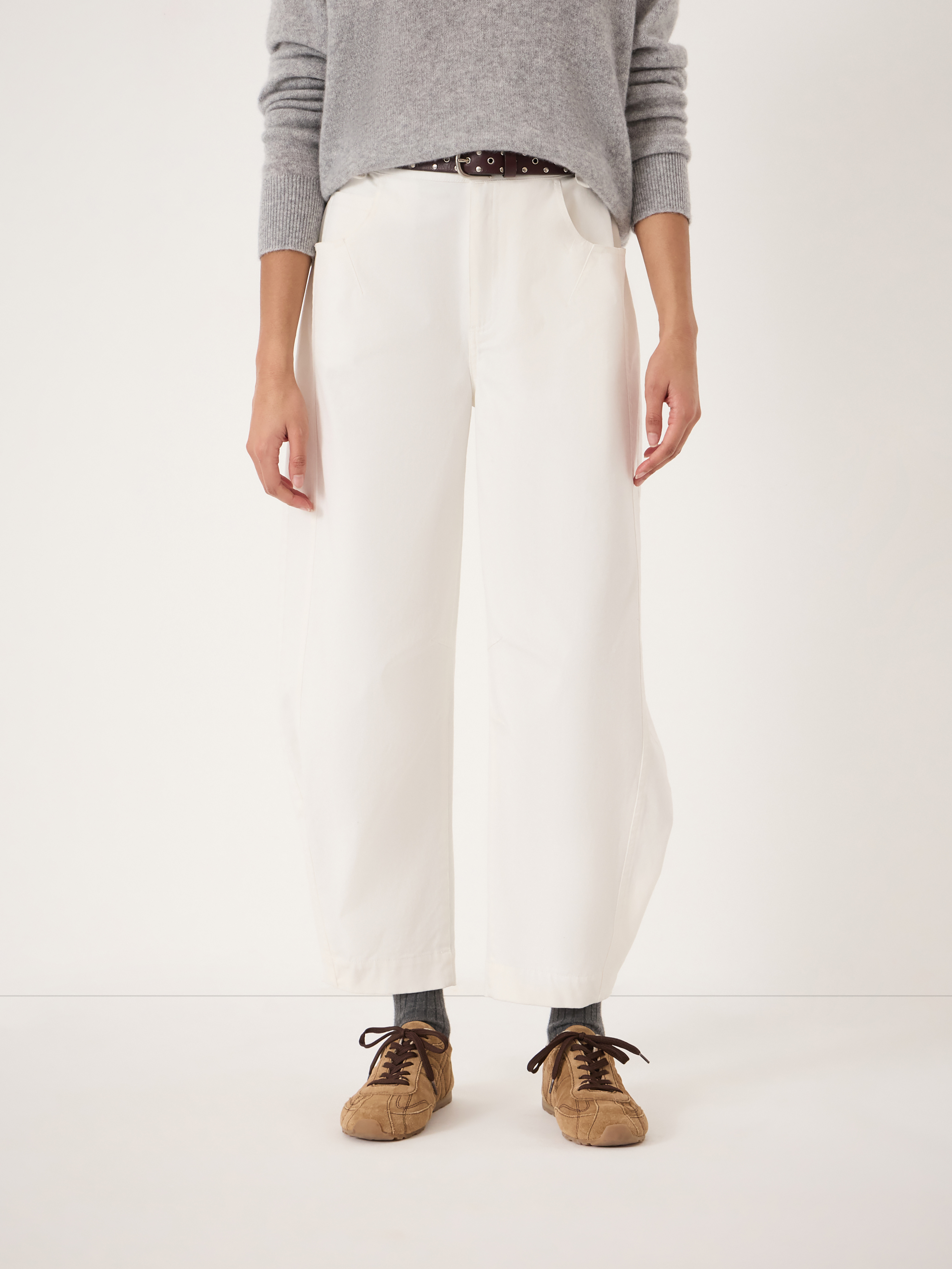 Bryce Seam Detail Barrel Leg Trousers