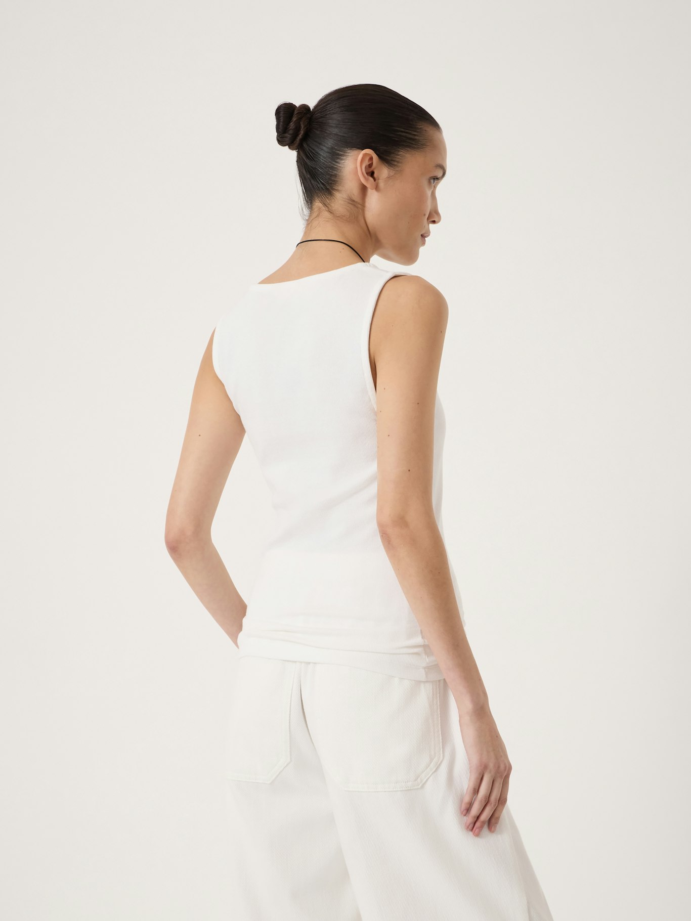 014916-0001-03 Micah Slash Neck Cotton Ribbed Vest