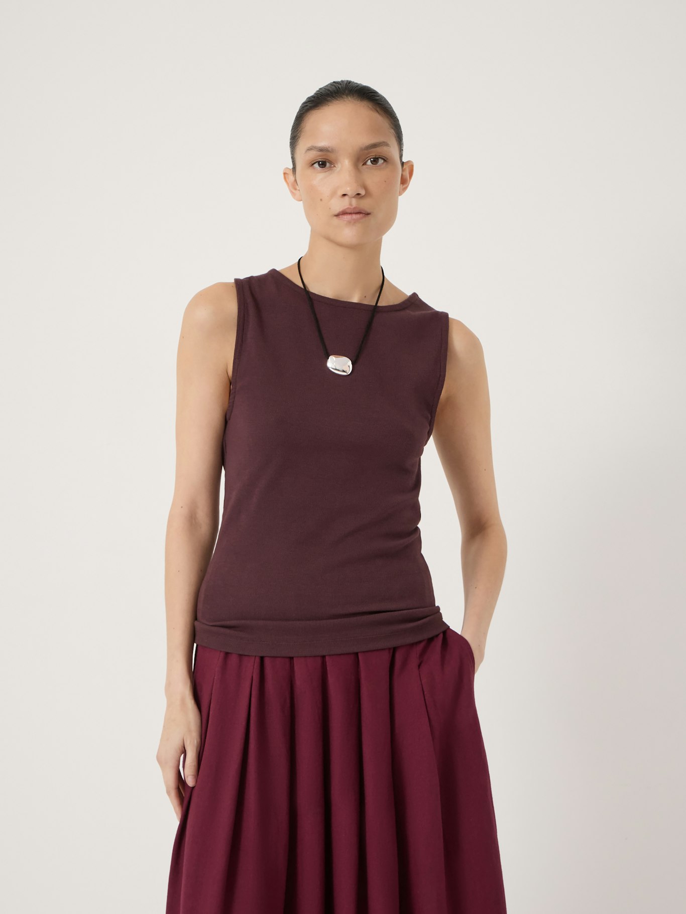 014916-1312-01 Micah Slash Neck Cotton Ribbed Vest
