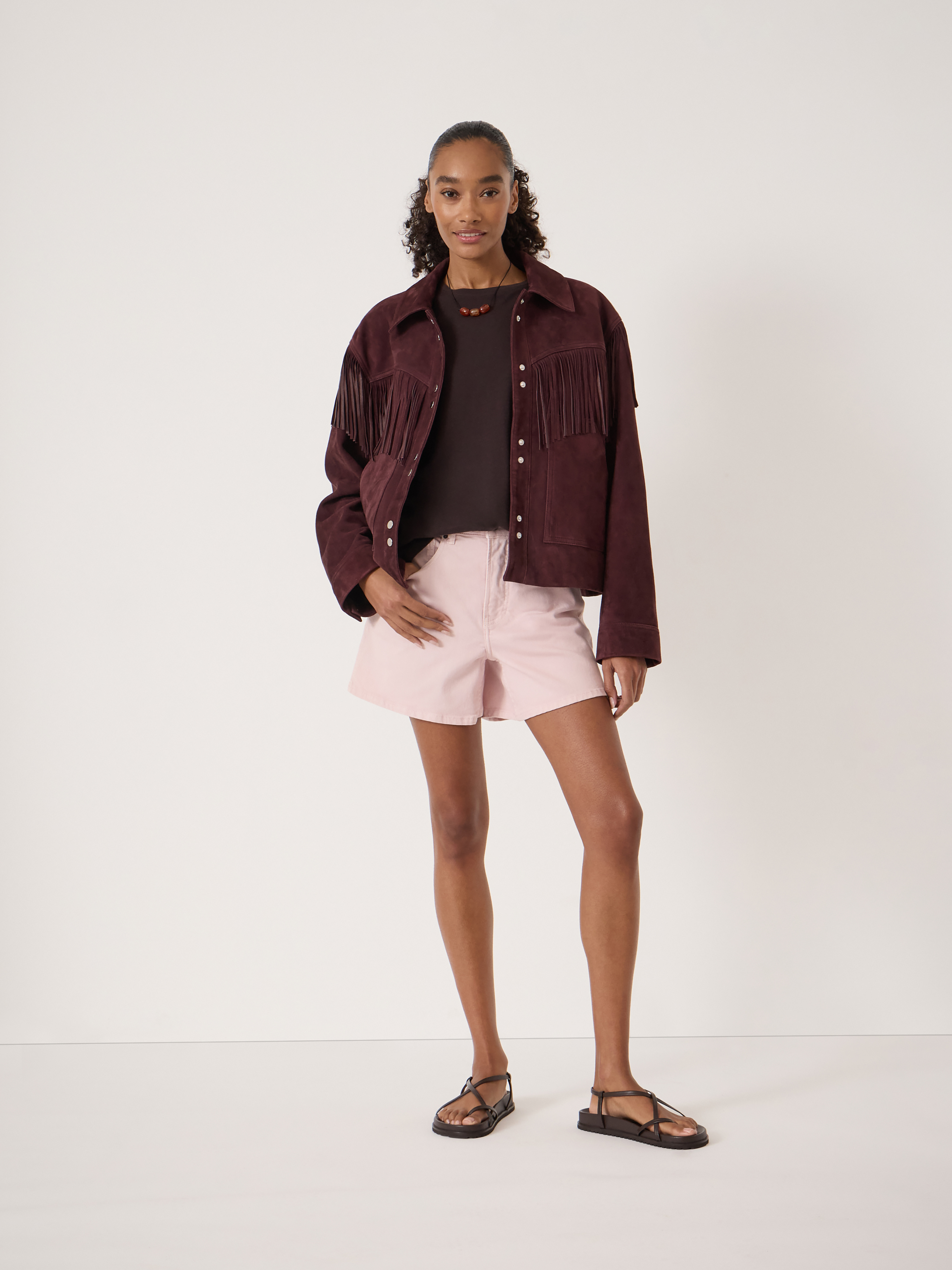 Oona Fringe Suede Jacket