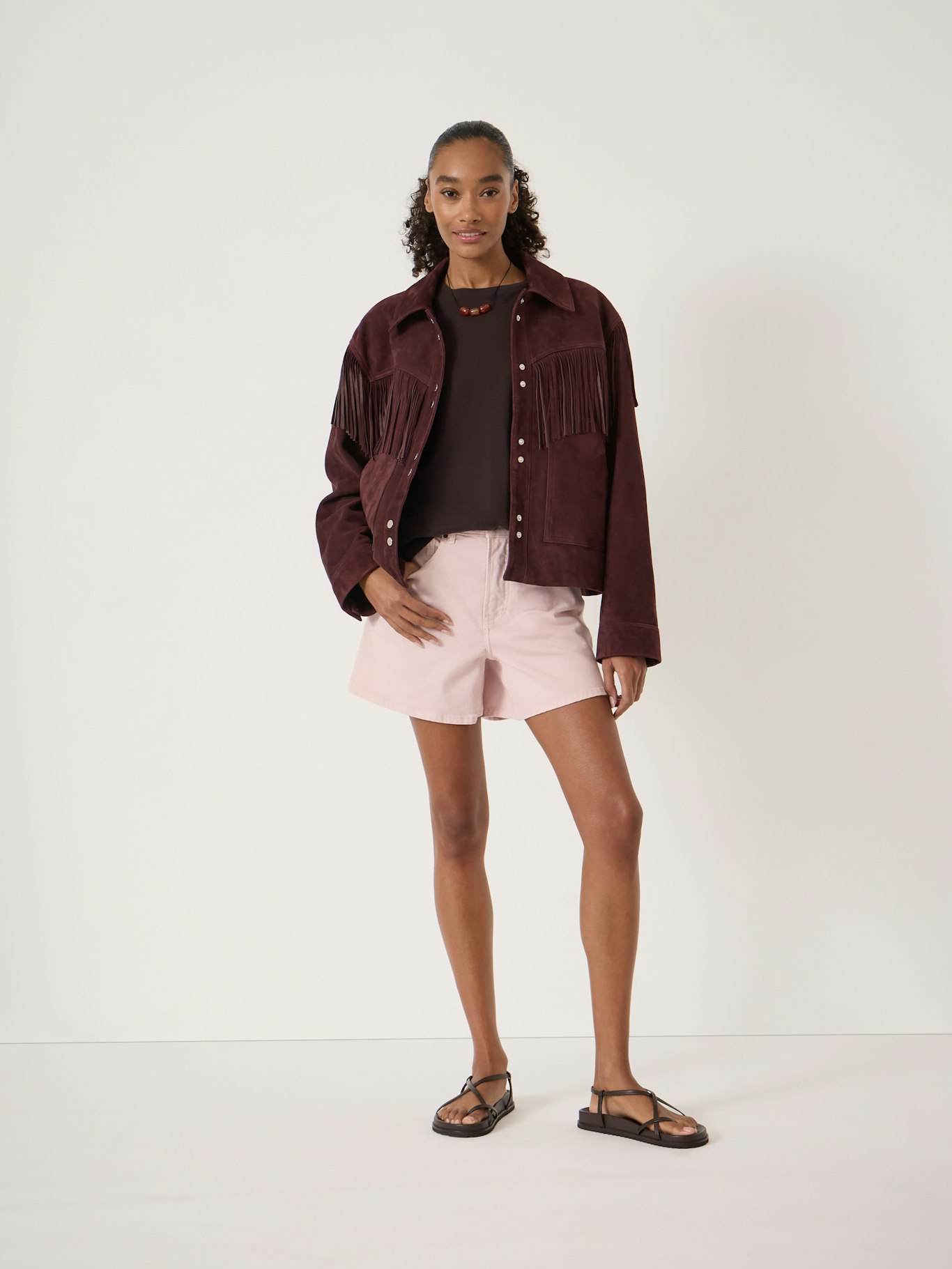 015006-3278-02 Oona Fringe Pure Suede Jacket