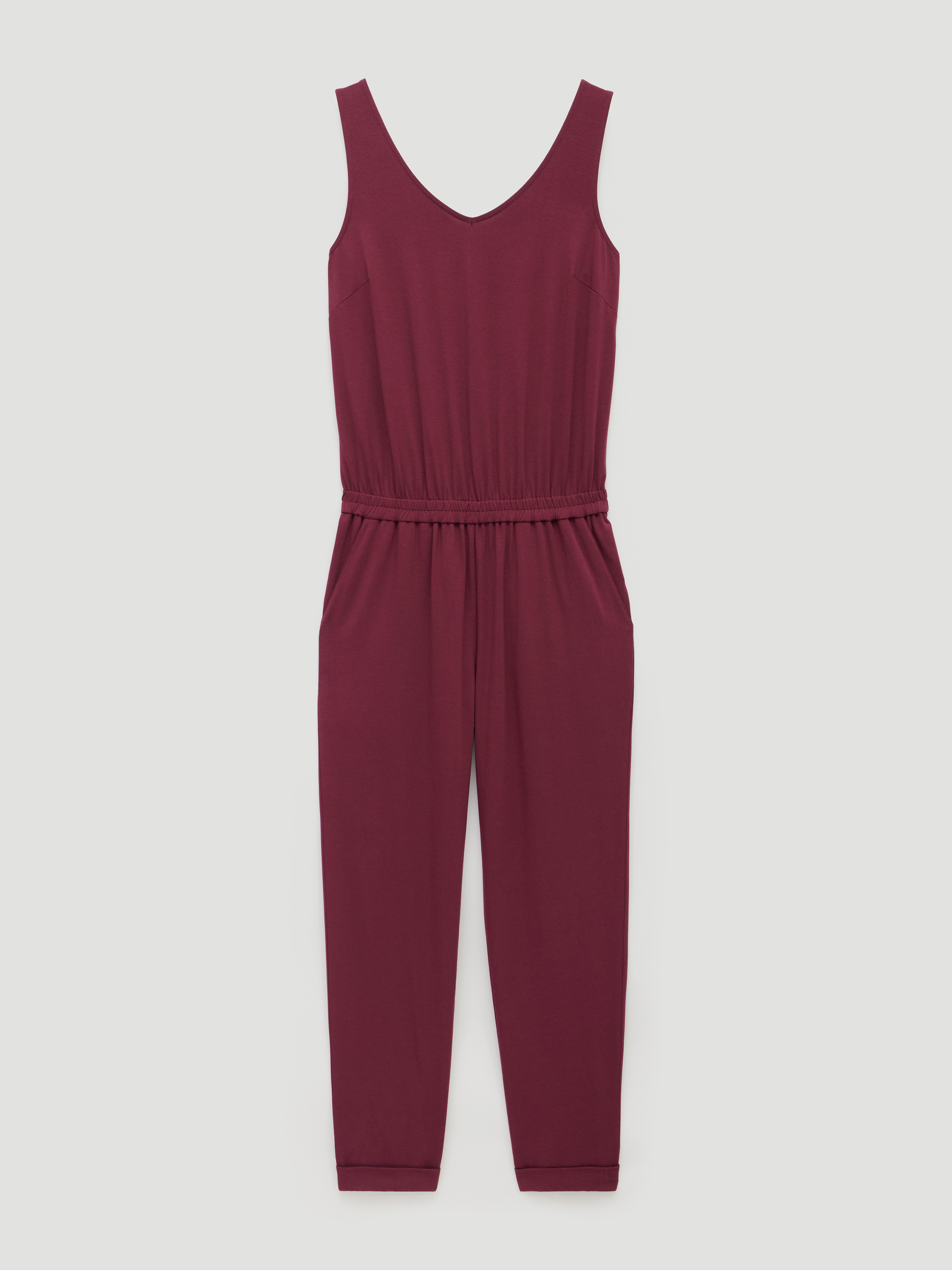 Cropped Jersey Jumpsuit