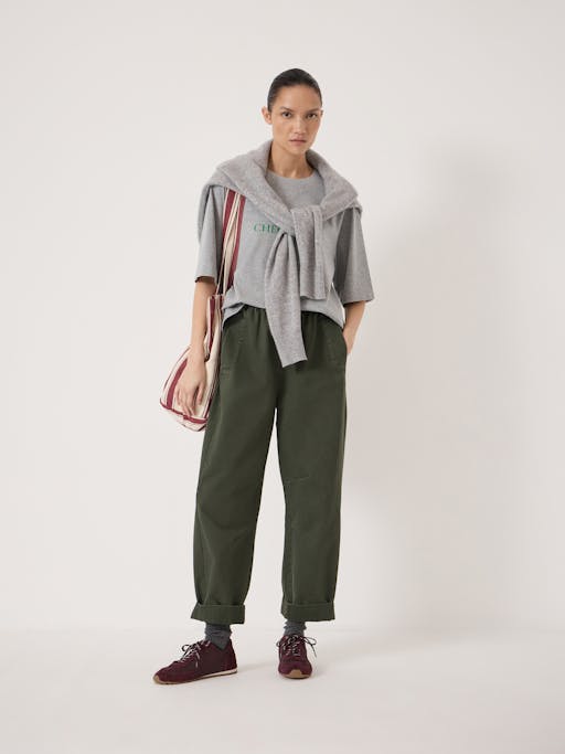 Jack Barrel Leg Pull On Trousers