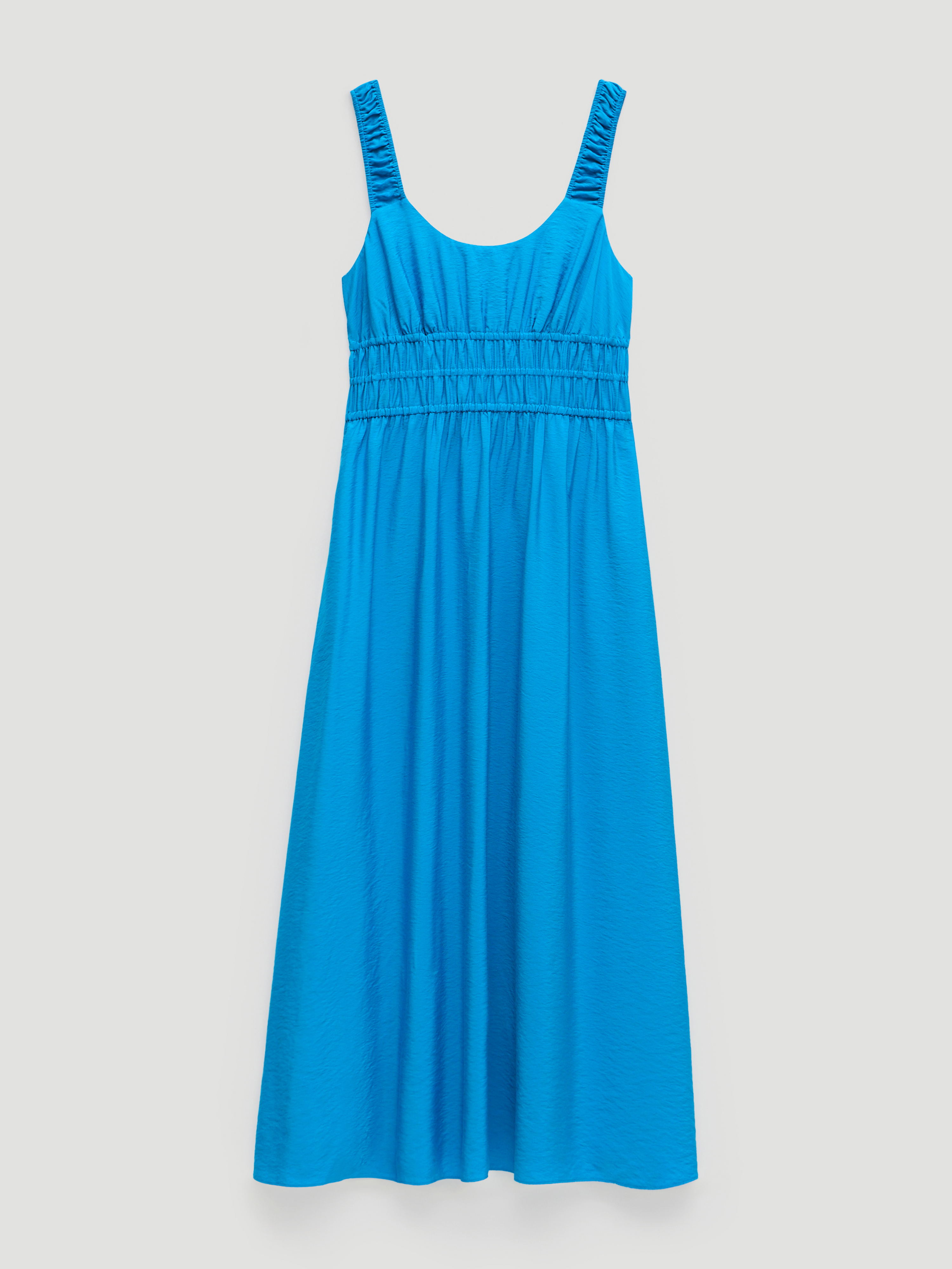 Air Flow Gathered Straps Midi Dress