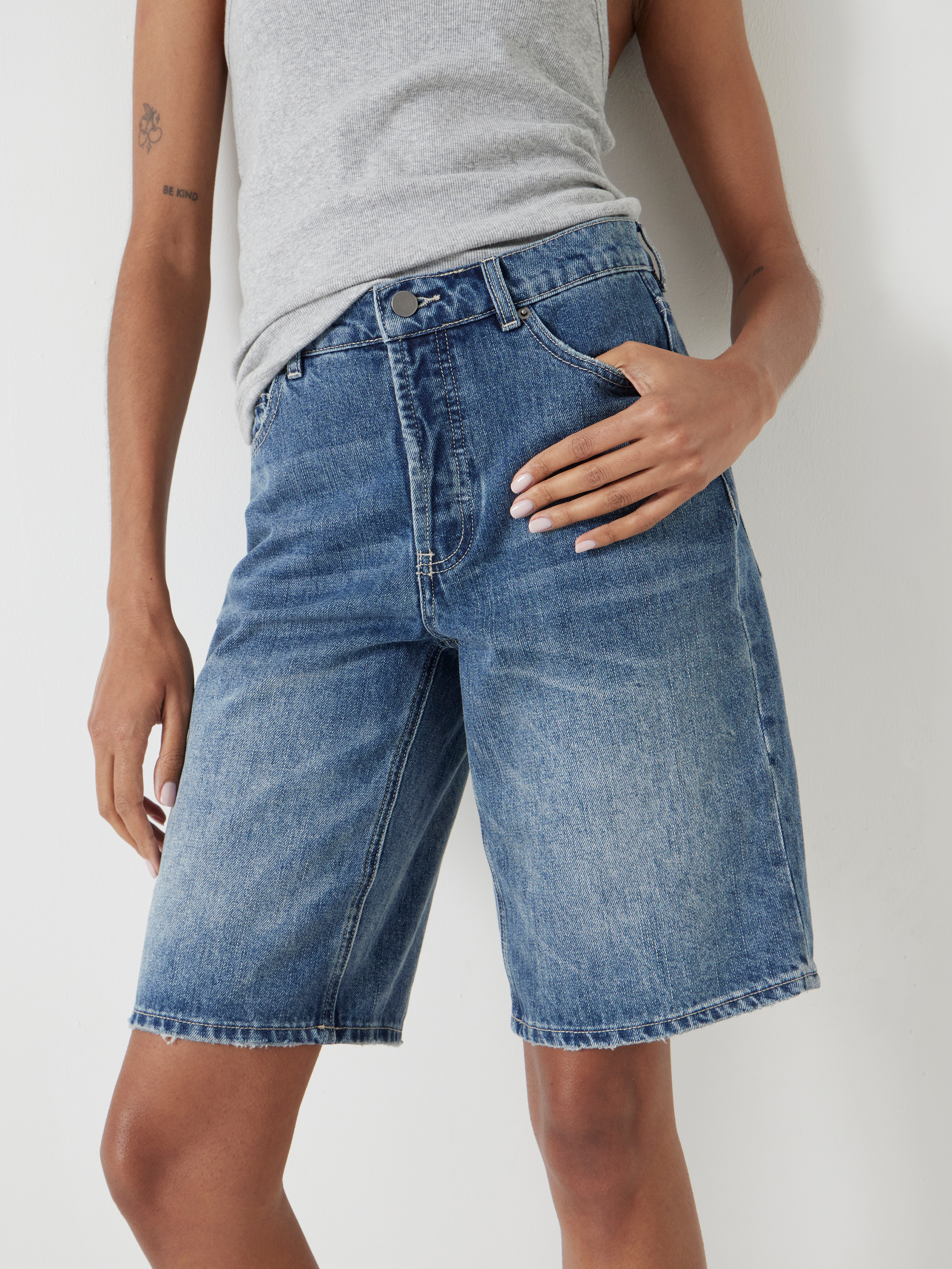 Denim Bermuda Shorts