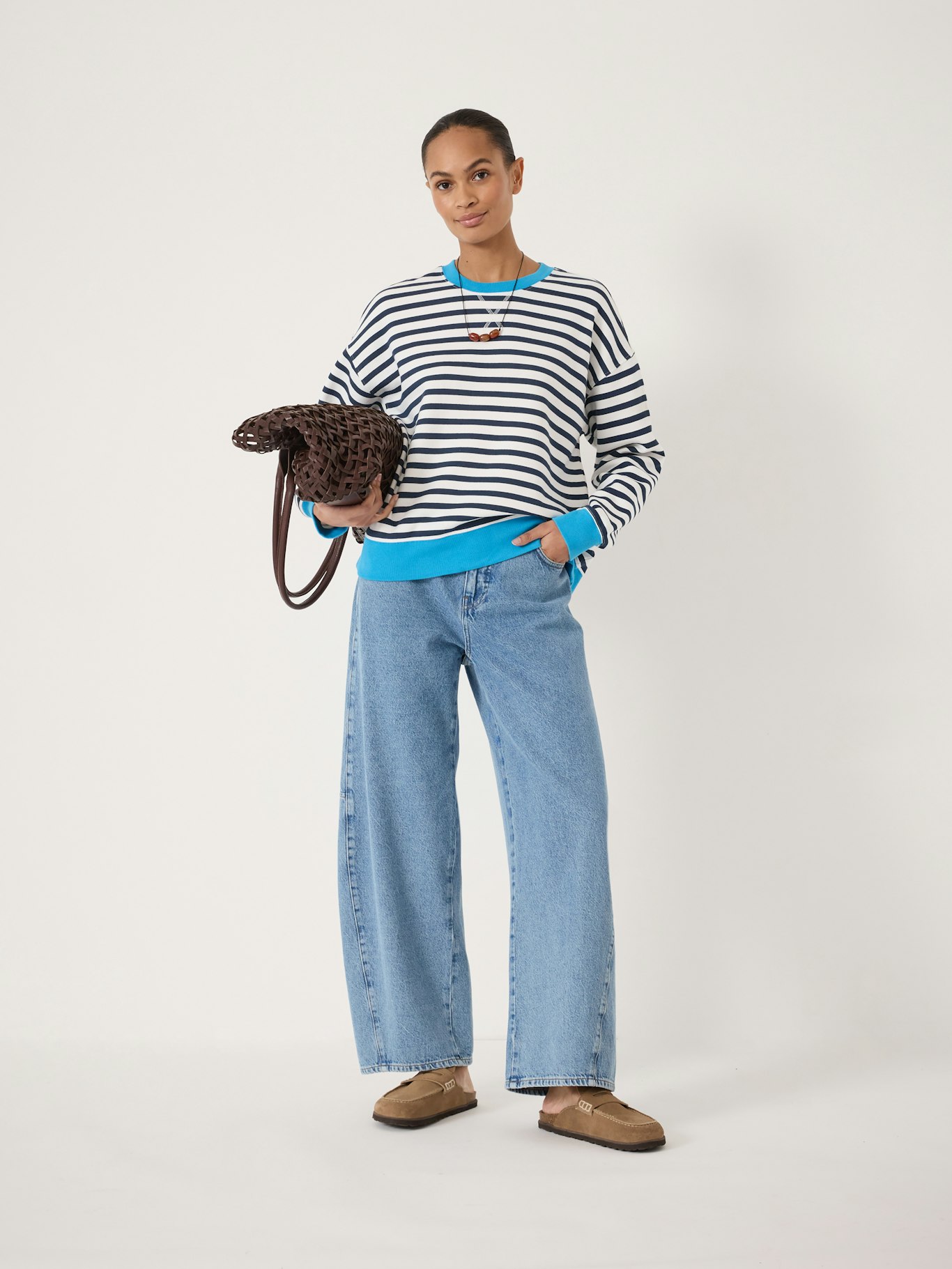 013044-1679-02 Luca Stripe Heavyweight Sweatshirt