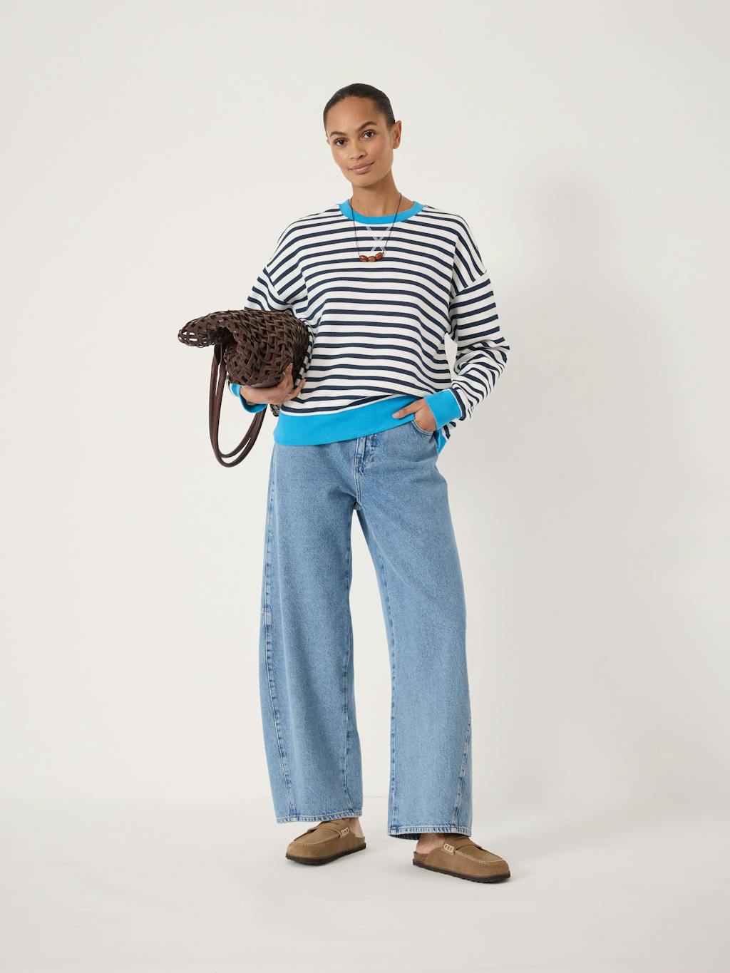 013044-1679-02 Luca Stripe Heavyweight Sweatshirt