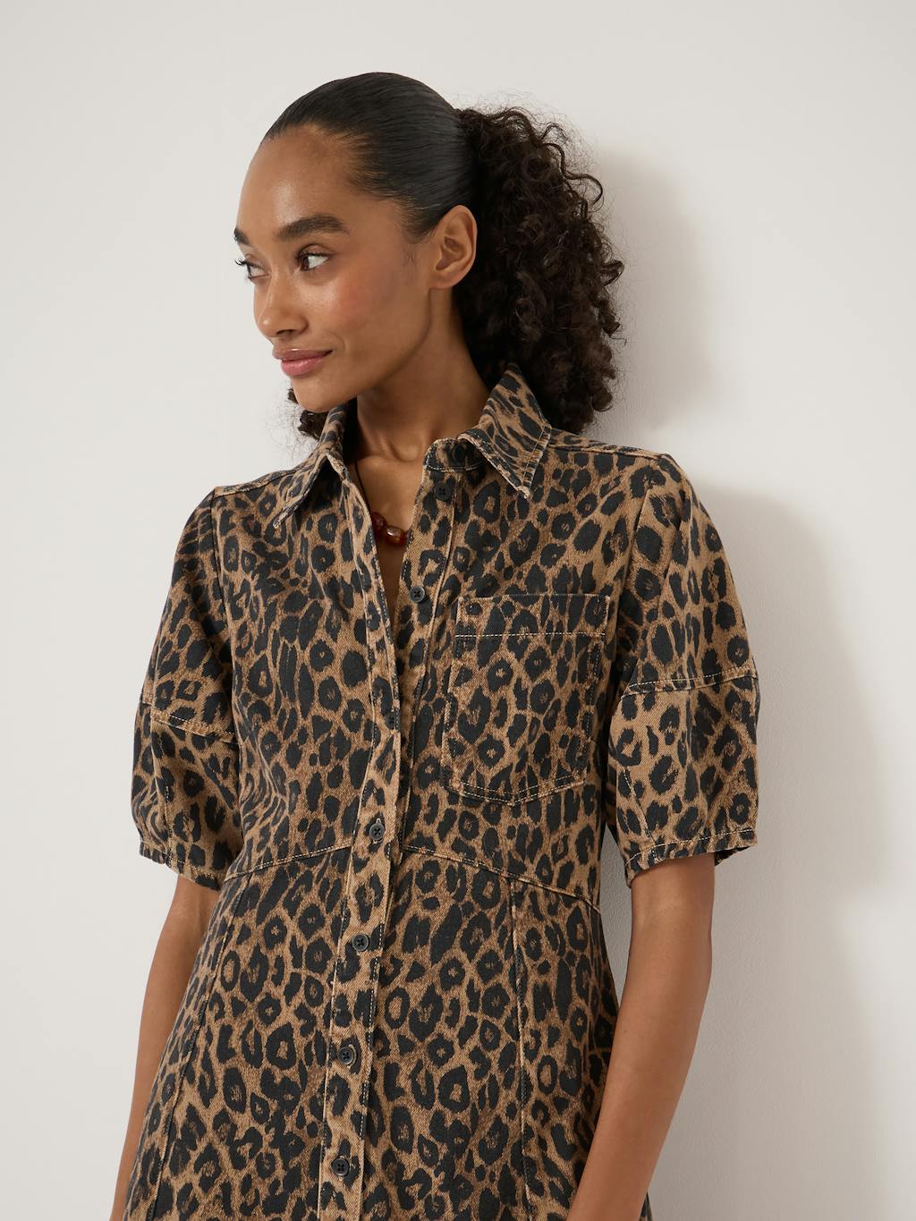 014288-4833-04 Lark Barrel Sleeve Denim Dress