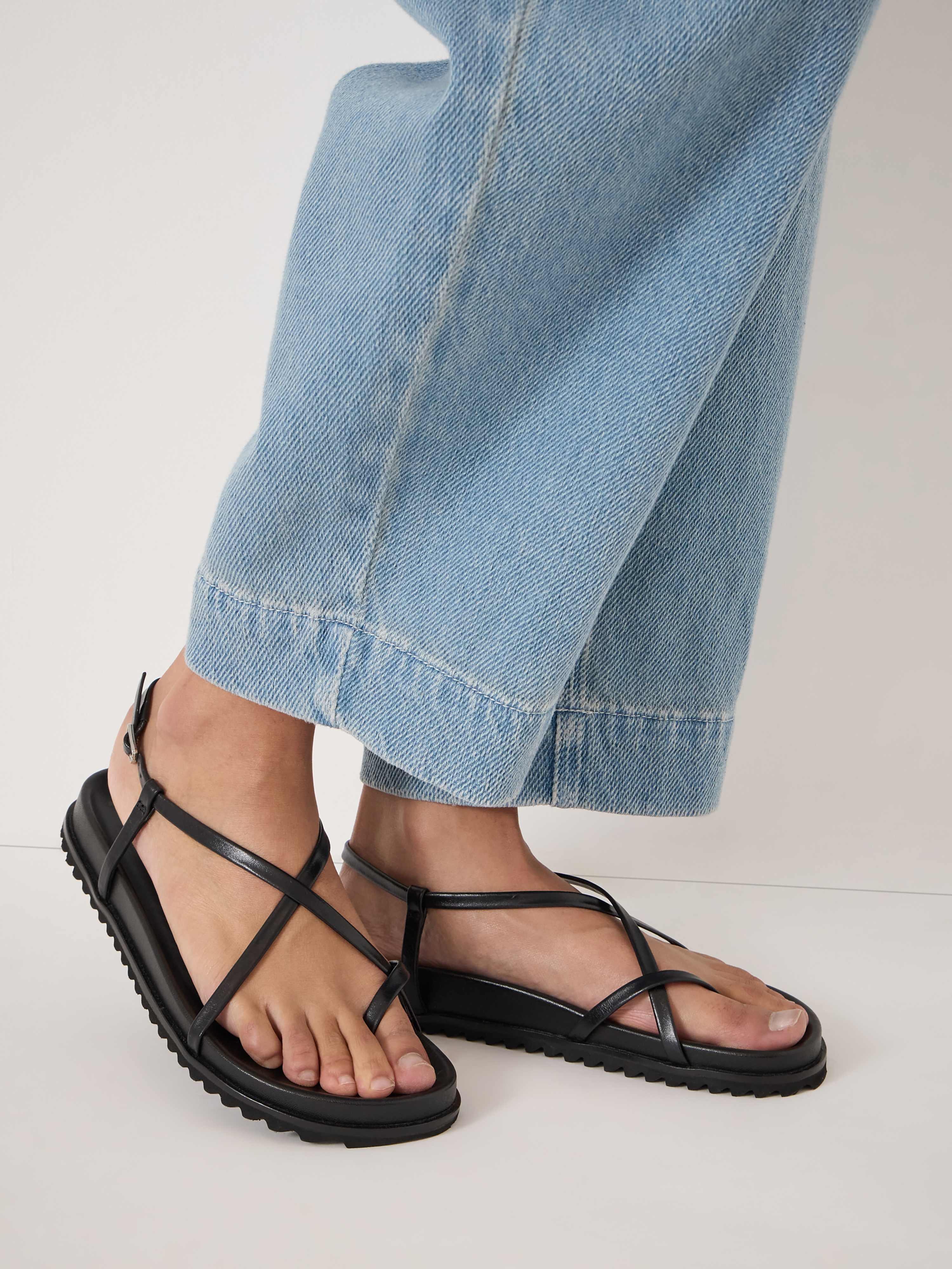 Theo Leather Strappy Sandals
