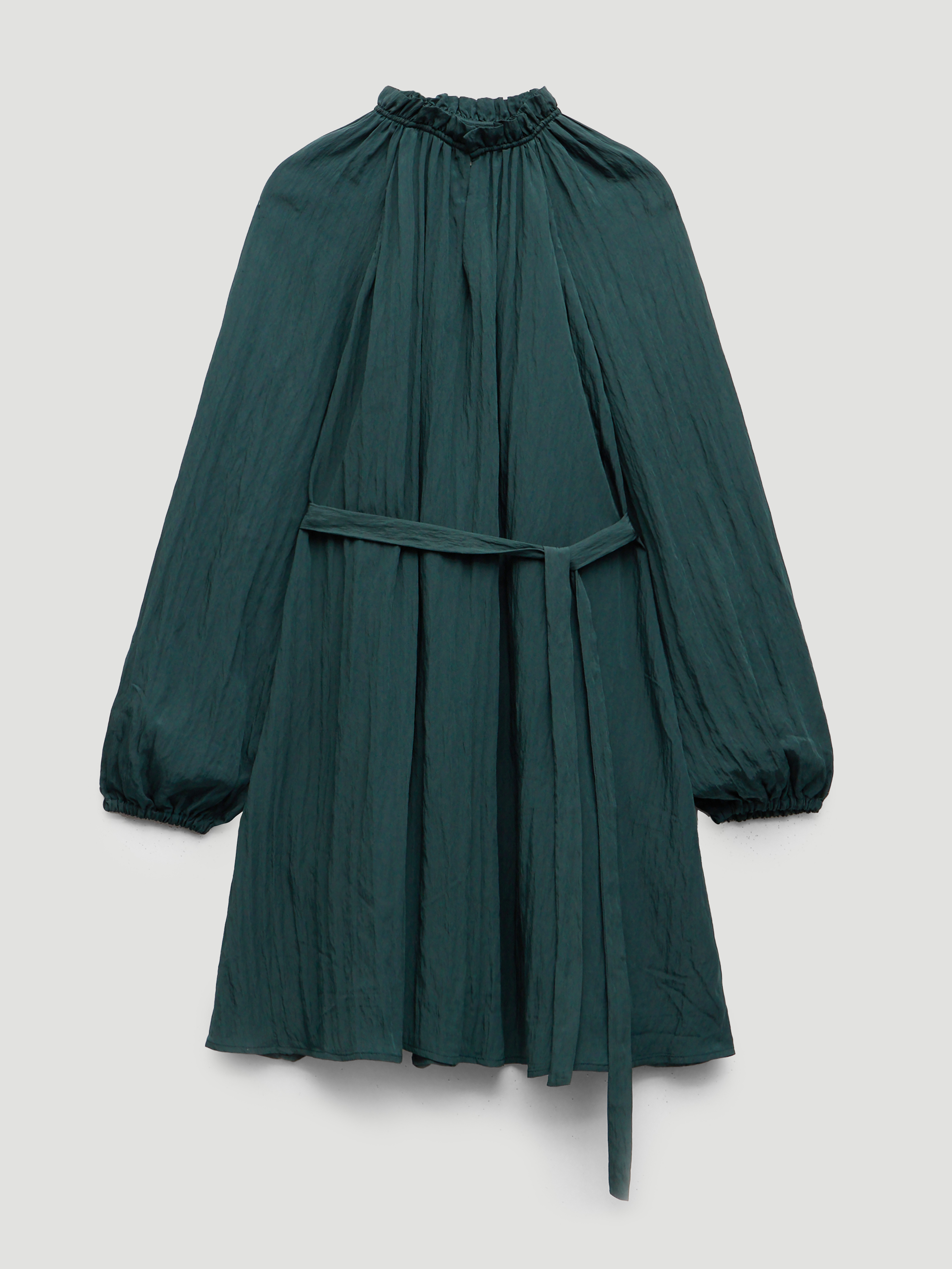 Ruffled Long Sleeve Mini Dress