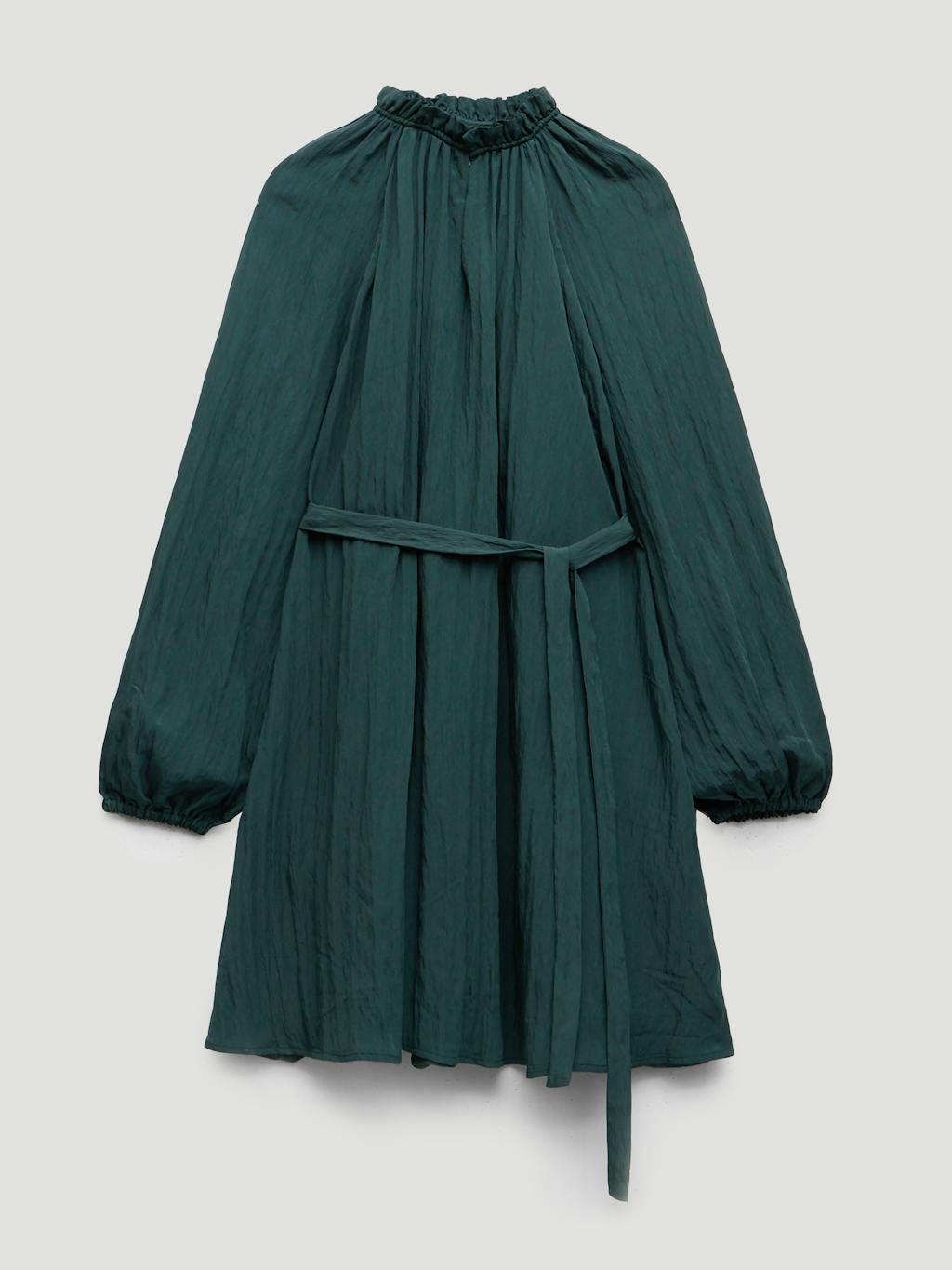 014317-2009-07 Ruffled Long Sleeve Mini Dress